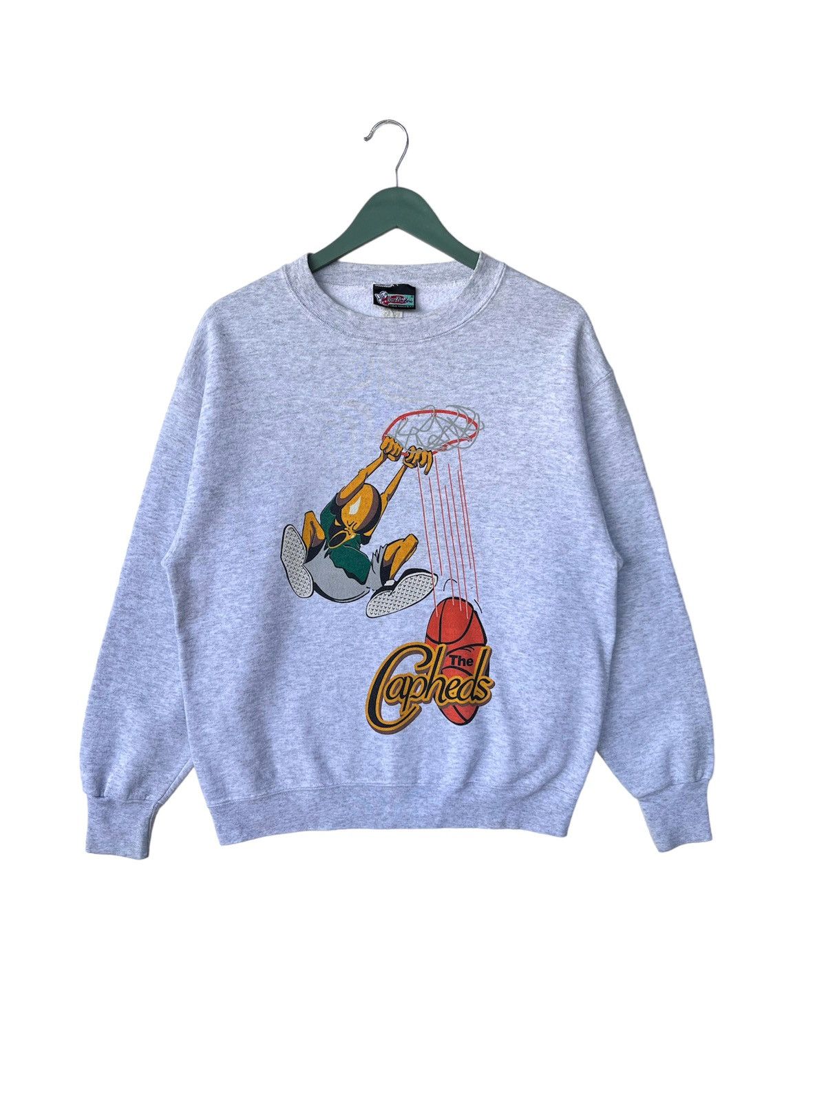 image of Made In USA x Vintage 1994 Scene Not Herd The Capheds Sweatshirt in Grey, Men's (Size Medium)