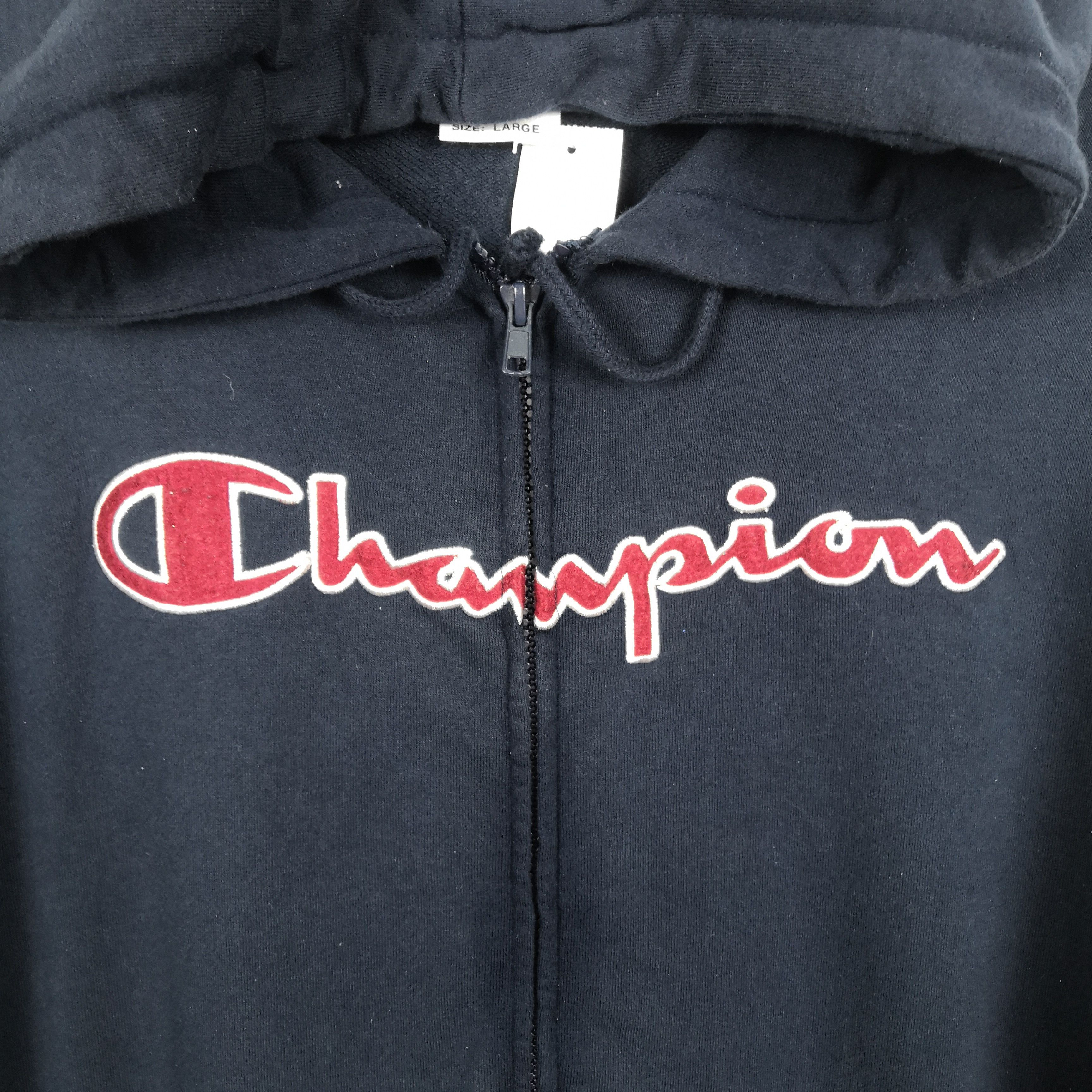 Champion × Vintage Vintage Champion Hoodies Sweater Champion Sweatshirt Hooded Size US L / EU 52-54 / 3 - 3 Thumbnail