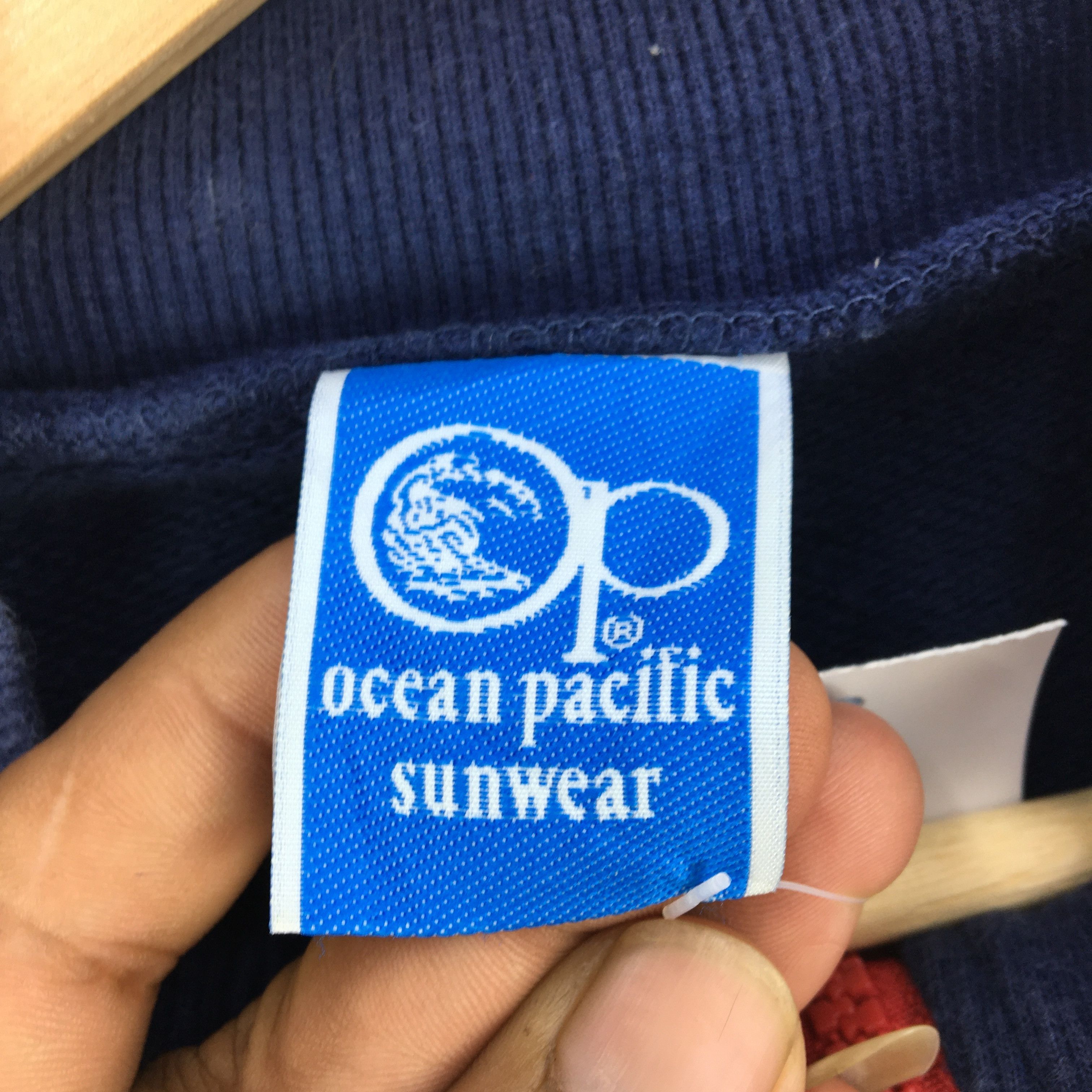 Ocean Pacific × Vintage Vintage Ocean Pacific Sweater Sweater Zipper Spell Out Size US L / EU 52-54 / 3 - 6 Thumbnail