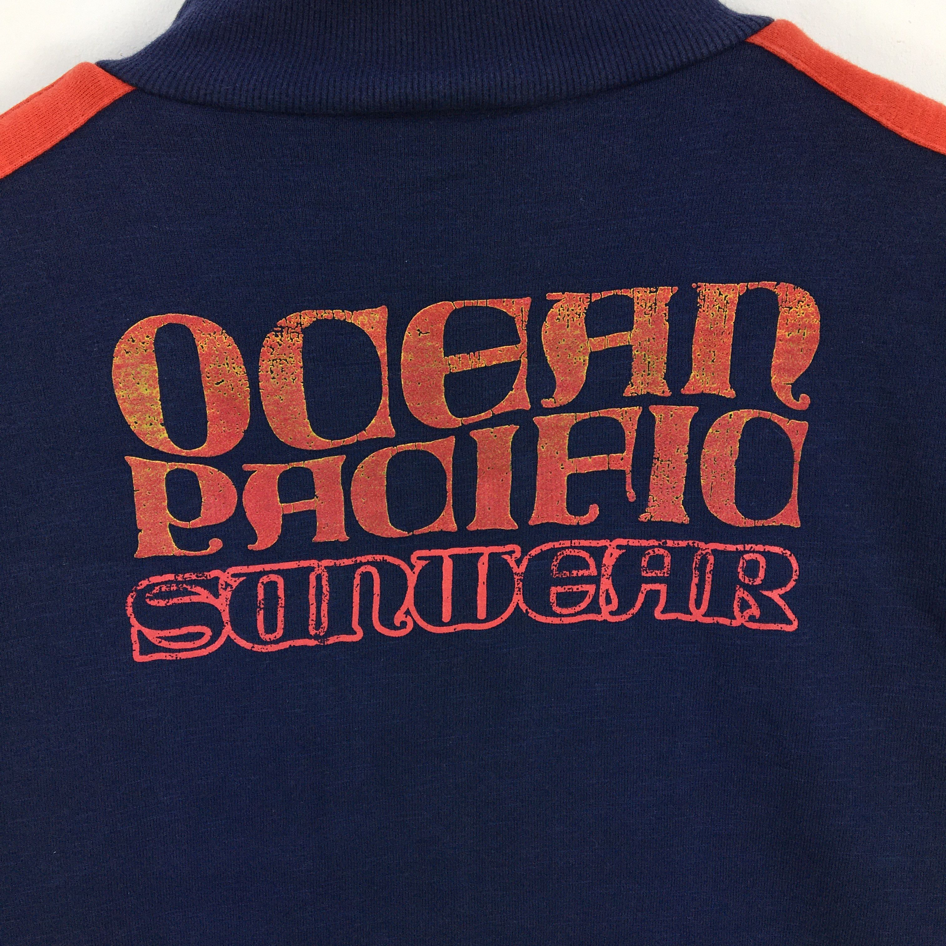Ocean Pacific × Vintage Vintage Ocean Pacific Sweater Sweater Zipper Spell Out Size US L / EU 52-54 / 3 - 4 Thumbnail