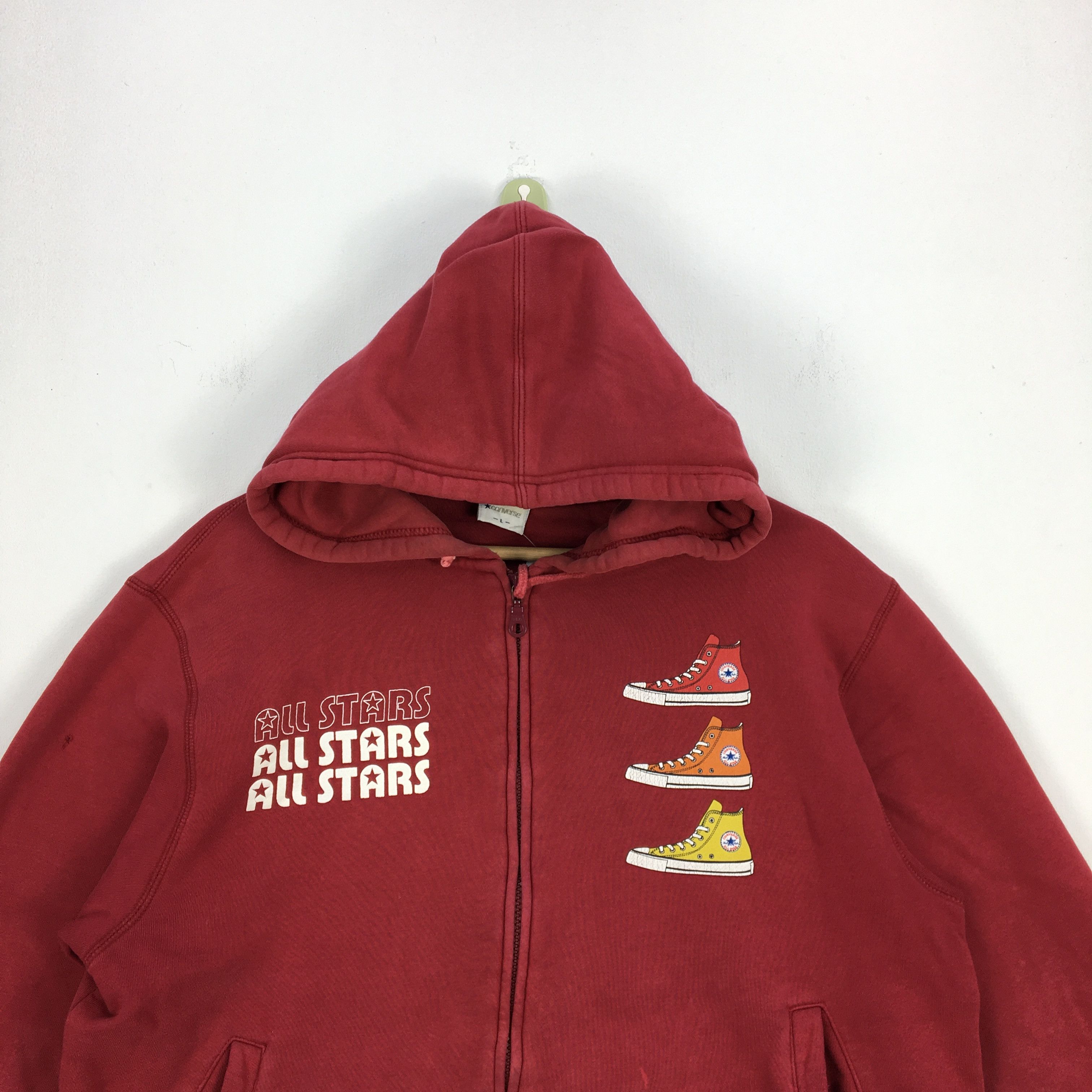 Vintage Converse Hoodies Sweater Converse Pullover Sweatshirt Size US L / EU 52-54 / 3 - 3 Thumbnail