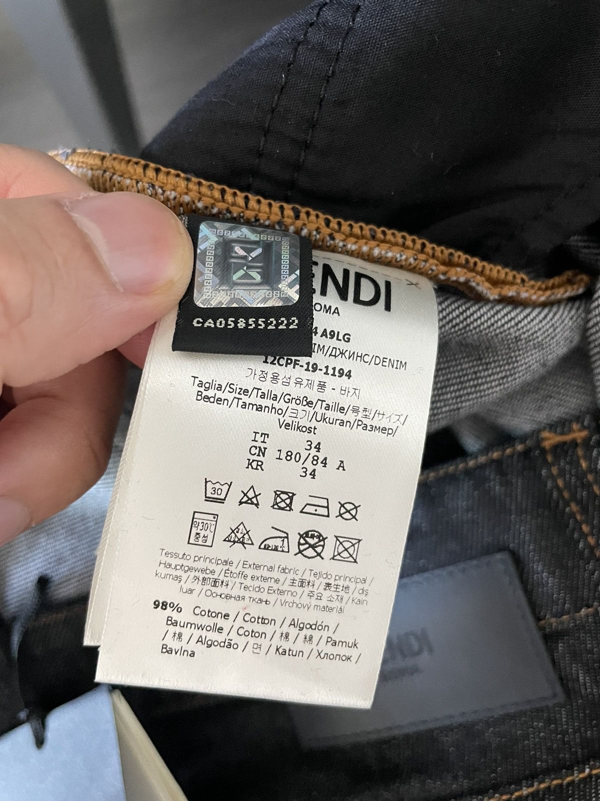 Fendi Fendi FF Logo Super Runway Denim Jeans Limited Edition Size US 32 / EU 48 - 16 Thumbnail