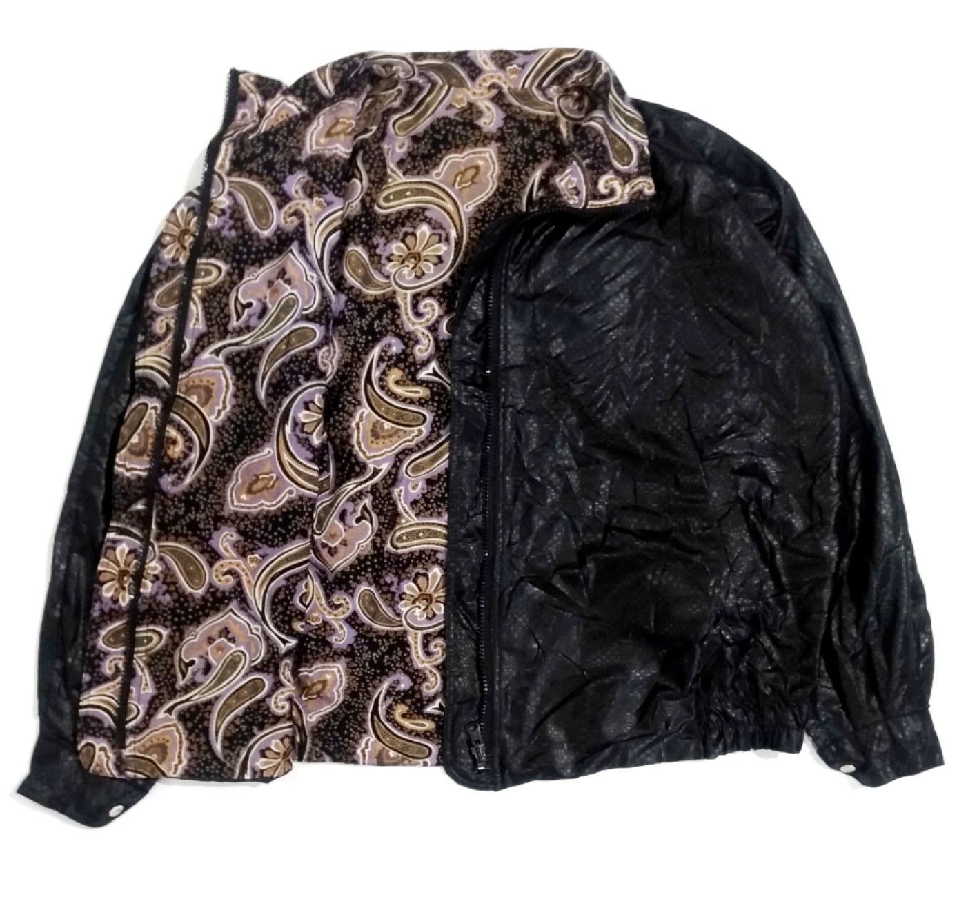 RARE! UNIQUE VTG REVERSIBLE PAISLEY ALLOVER PRINT JACKET