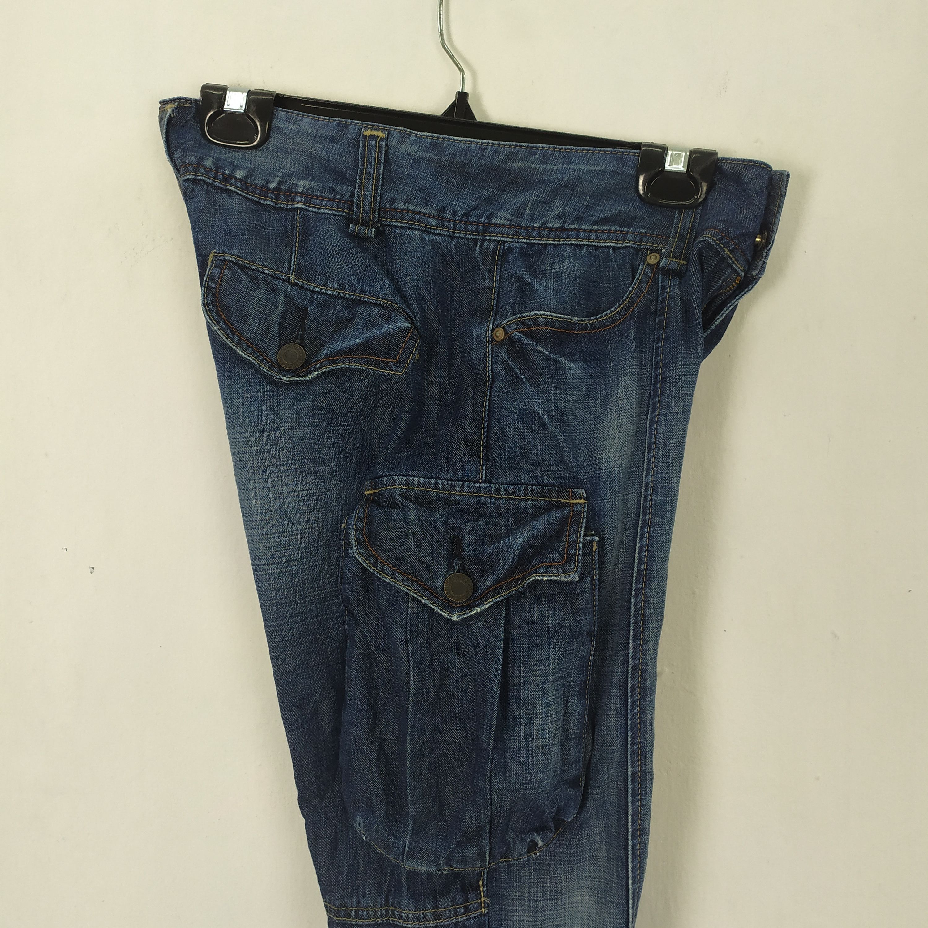 Camel × Japanese Brand Japanese Brand Jean Cargo Pants Size US 27 - 3 Thumbnail