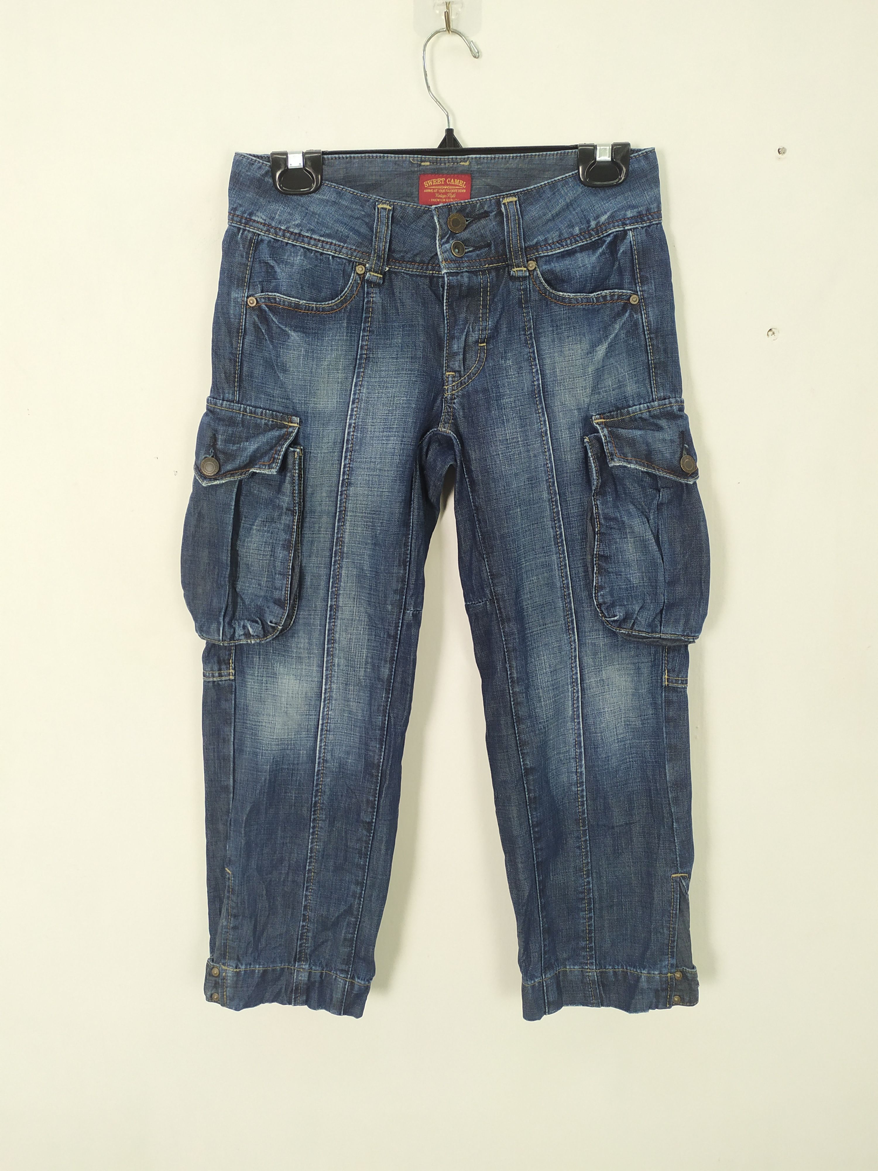 Camel × Japanese Brand Japanese Brand Jean Cargo Pants Size US 27 - 1 Thumbnail