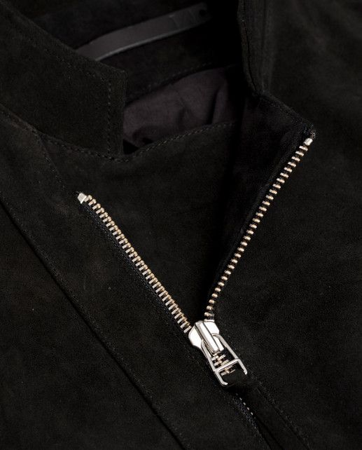 Tiger of Sweden biker suede zip gimp bomber - not parka hoodie coat shirt Size US L / EU 52-54 / 3 - 6 Thumbnail