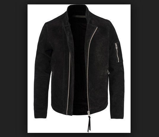 Tiger of Sweden biker suede zip gimp bomber - not parka hoodie coat shirt Size US L / EU 52-54 / 3 - 1 Thumbnail
