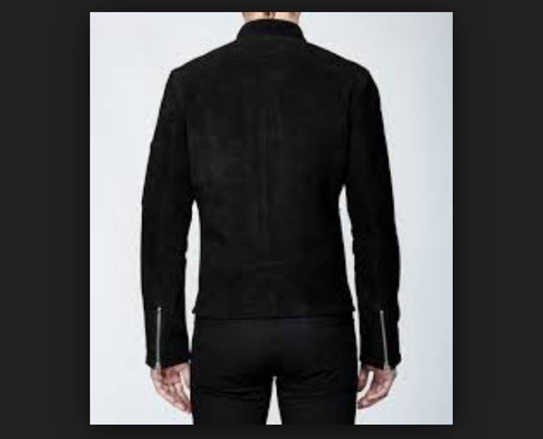 Tiger of Sweden biker suede zip gimp bomber - not parka hoodie coat shirt Size US L / EU 52-54 / 3 - 12 Thumbnail
