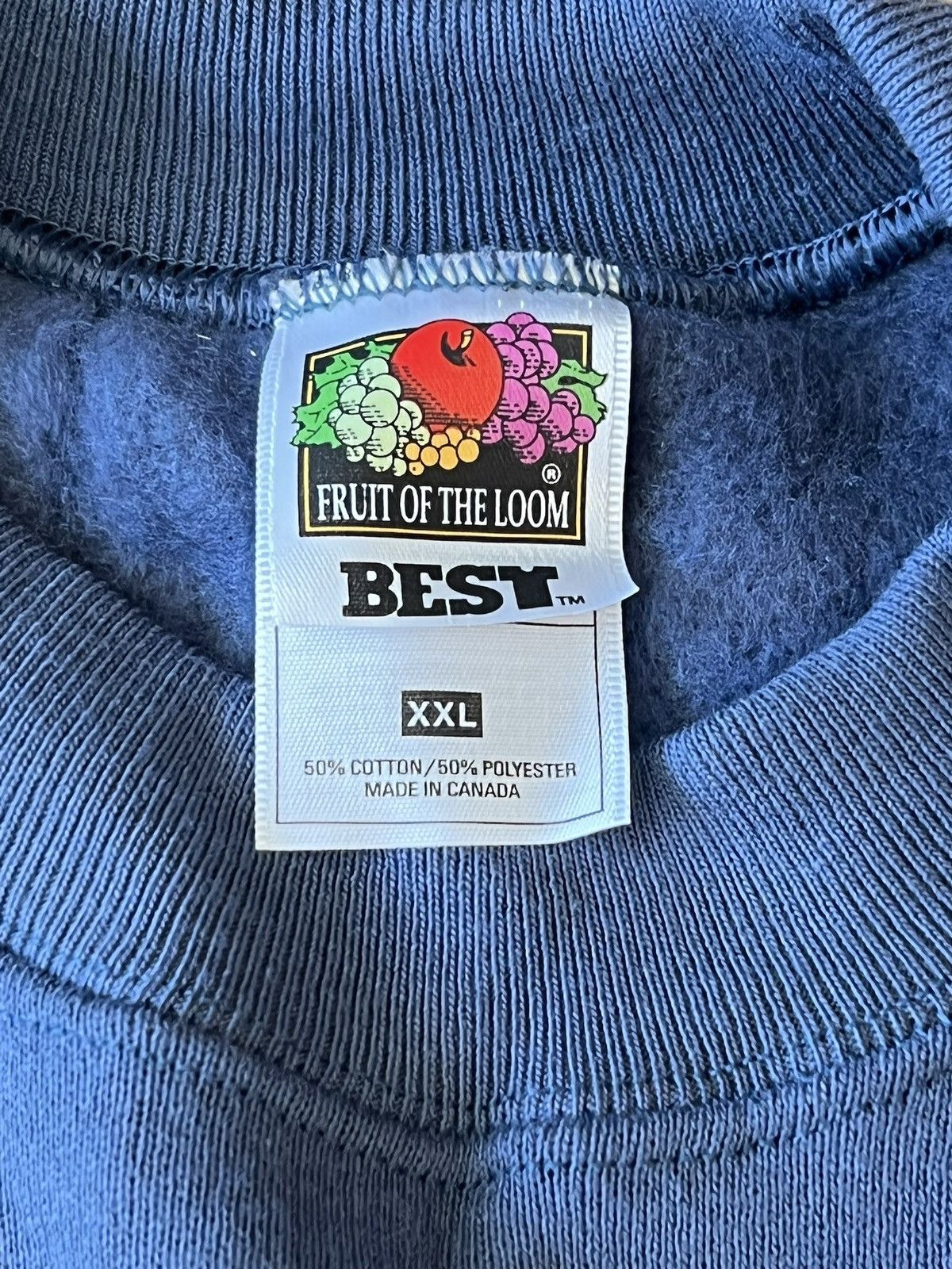 Fruit Of The Loom × Vintage Vintage 90s Fruit Of The Loom Blank Crew Sweatshirt 🇨🇦Made Size US XXL / EU 58 / 5 - 6 Thumbnail