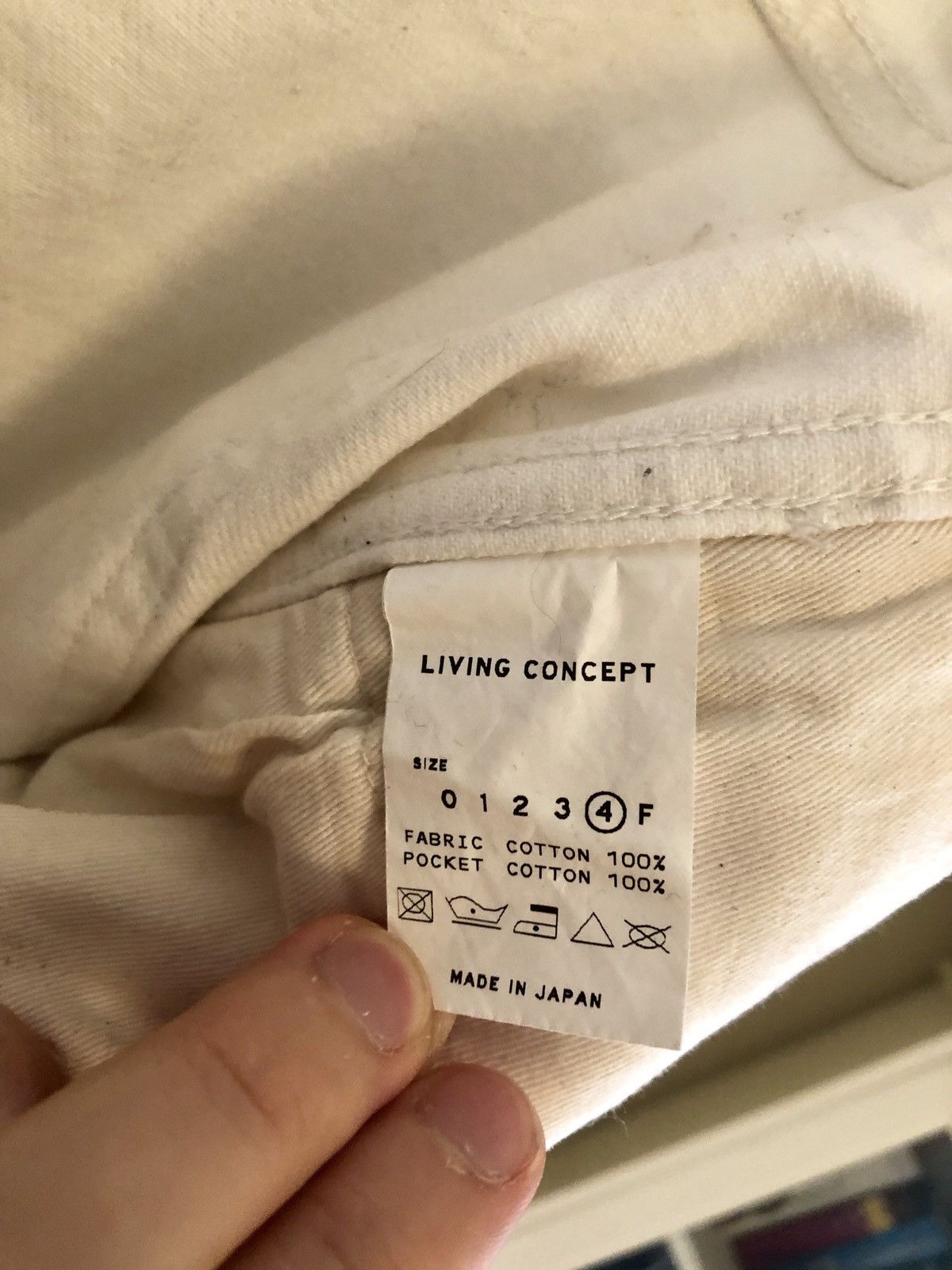 Japanese Brand Living Concept 1LDK made in Japan white raw denim jeans Size US 32 / EU 48 - 7 Thumbnail