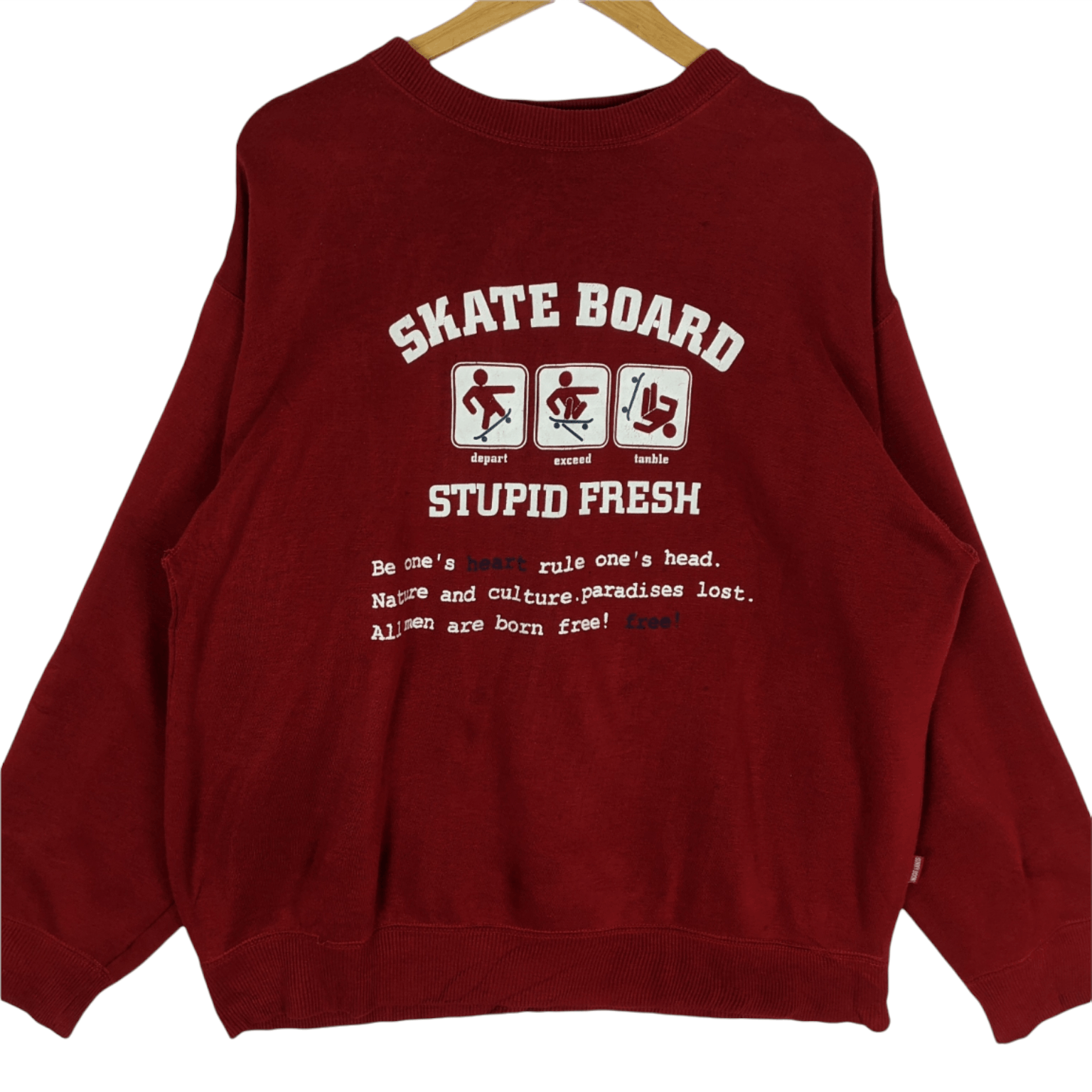 Japanese Brand × Sunny Sports × Vintage Vintage SUNNY BOON Skateboard Stupid Fresh Sweatshirt Size US L / EU 52-54 / 3 - 2 Thumbnail