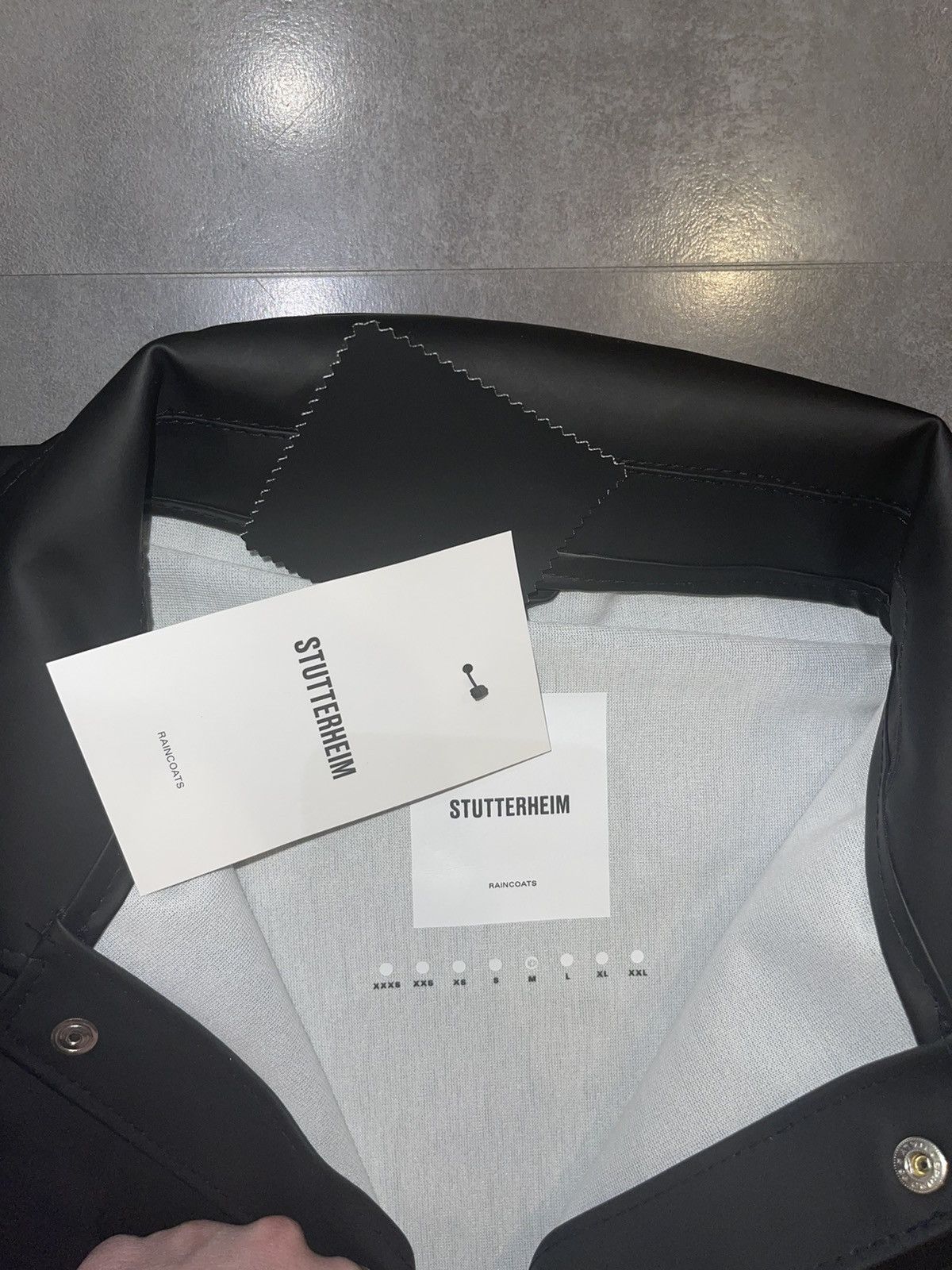 Stutterheim DS! Stutterheim Stadion Black Short Raincoat Size US M / EU 48-50 / 2 - 9 Thumbnail