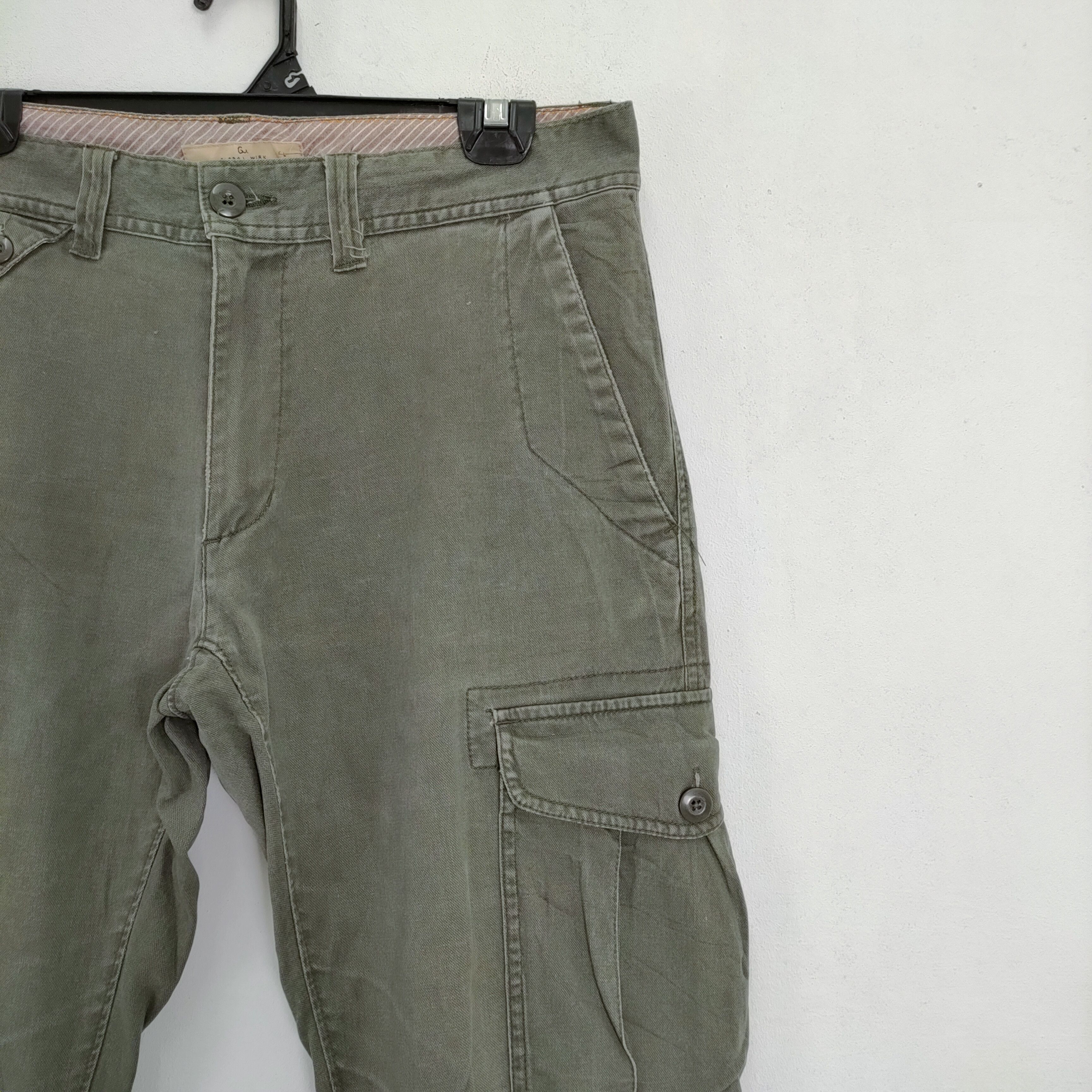 Global Work × Vintage VINTAGE GLOBAL WORK FADED CARGO PANTS Size US 32 / EU 48 - 6 Thumbnail