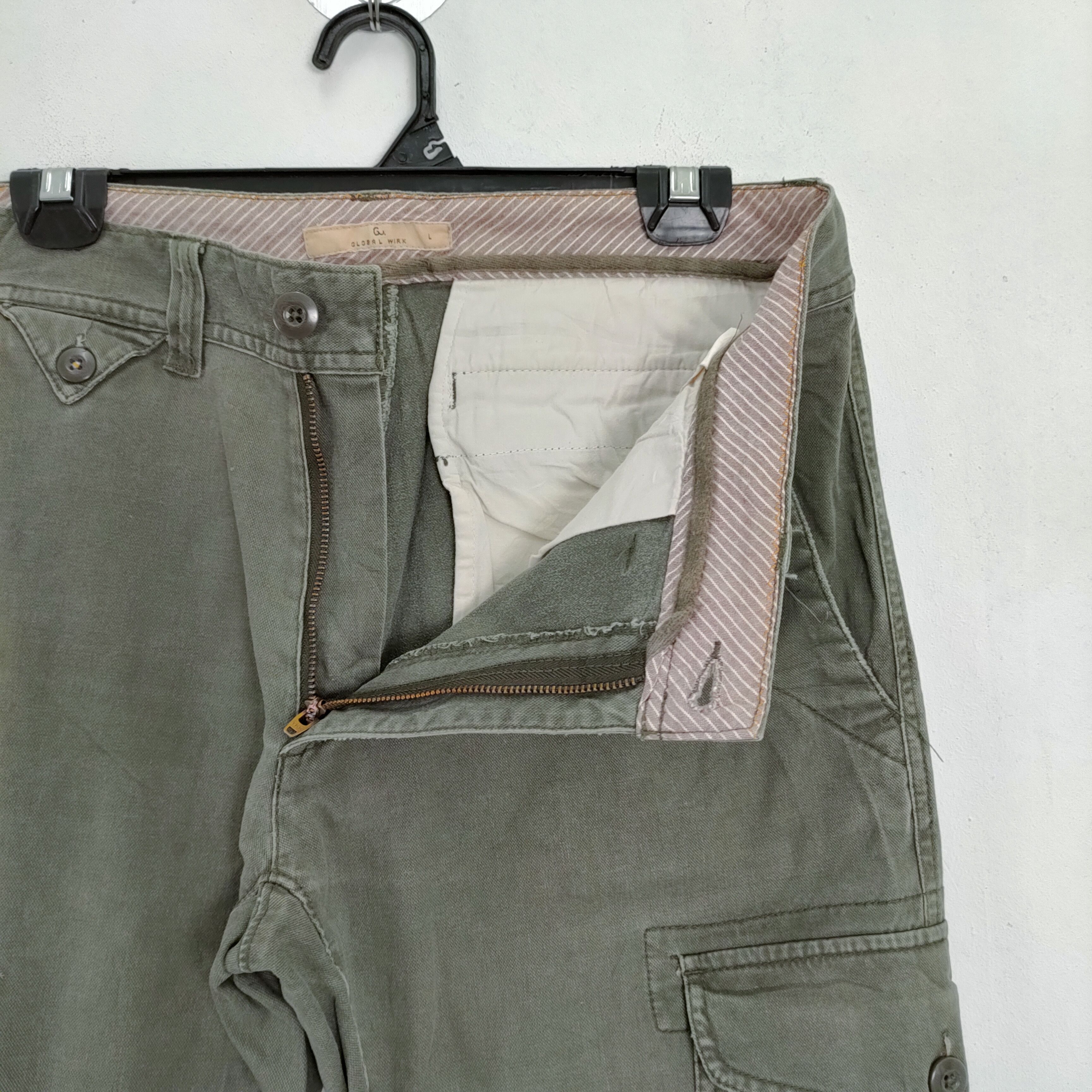 Global Work × Vintage VINTAGE GLOBAL WORK FADED CARGO PANTS Size US 32 / EU 48 - 4 Thumbnail