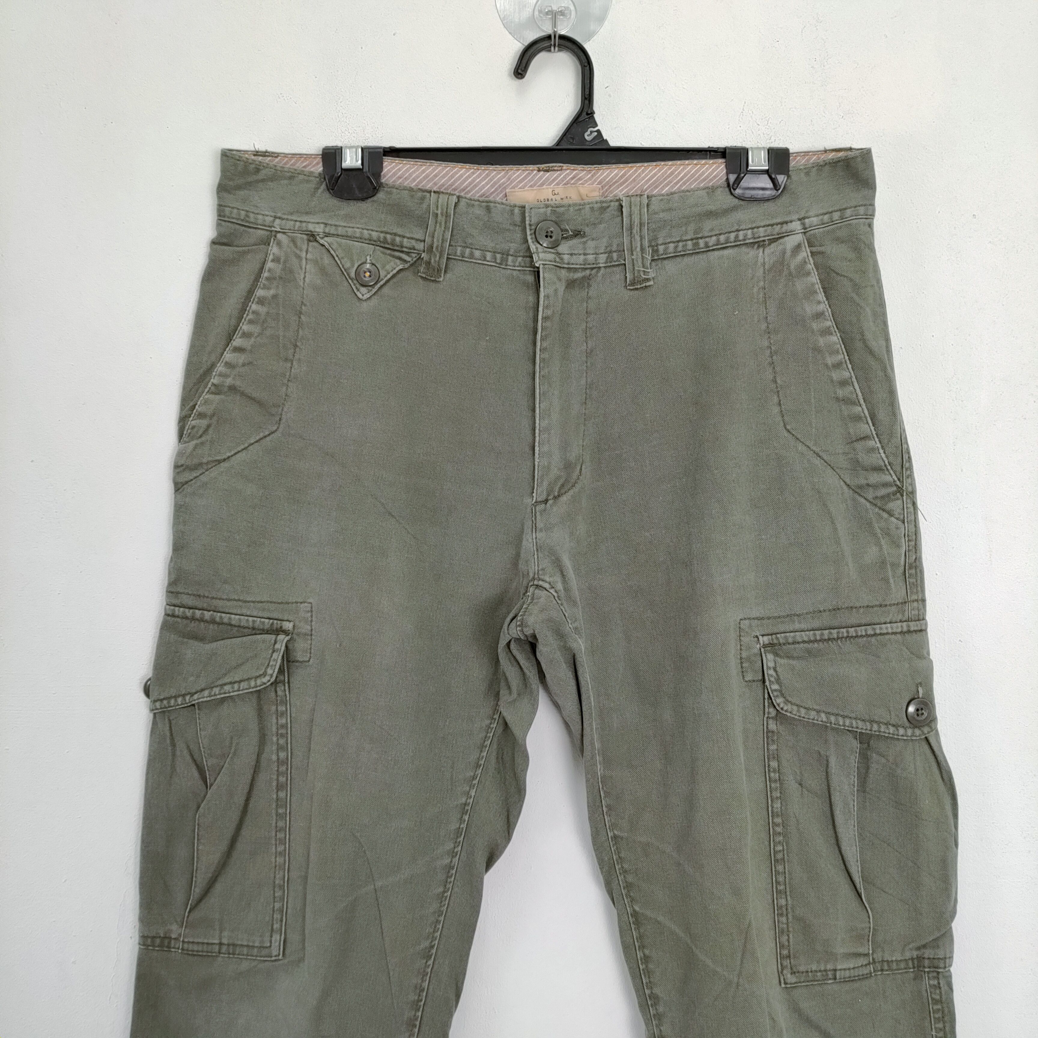 Global Work × Vintage VINTAGE GLOBAL WORK FADED CARGO PANTS Size US 32 / EU 48 - 2 Thumbnail