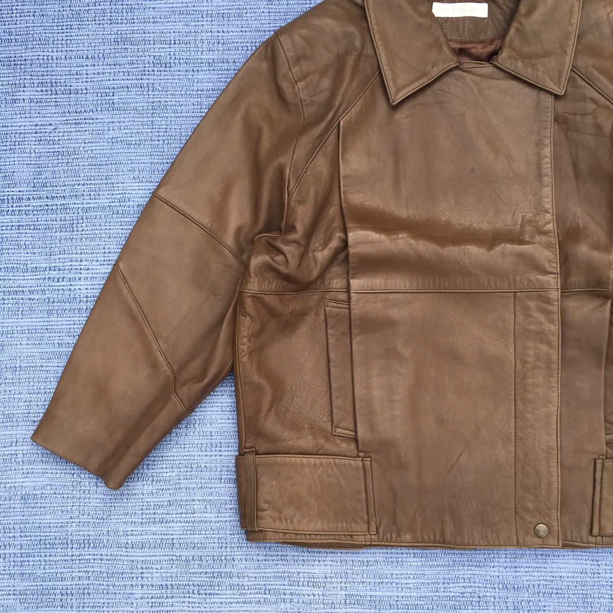 Perry Ellis 90s perry ellis leather jacket Size US L / EU 52-54 / 3 - 4 Thumbnail
