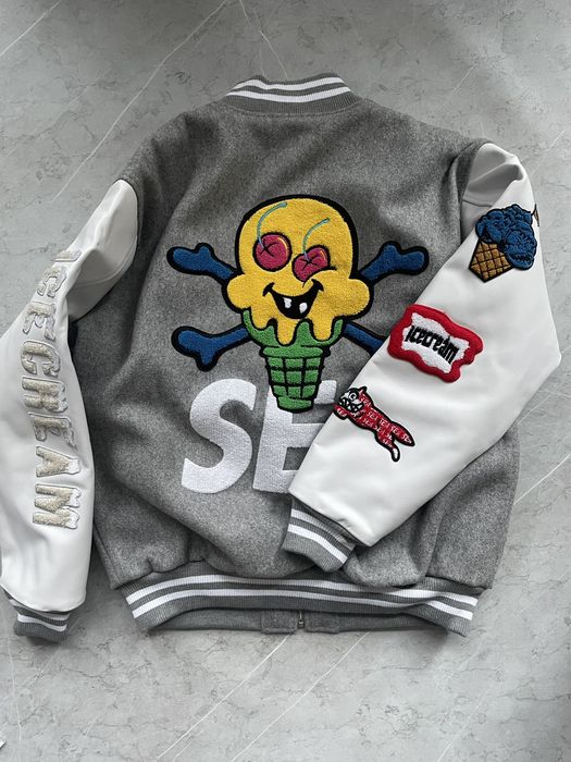 Icecream Icecream x wind and sea varsity jacket M | Grailed