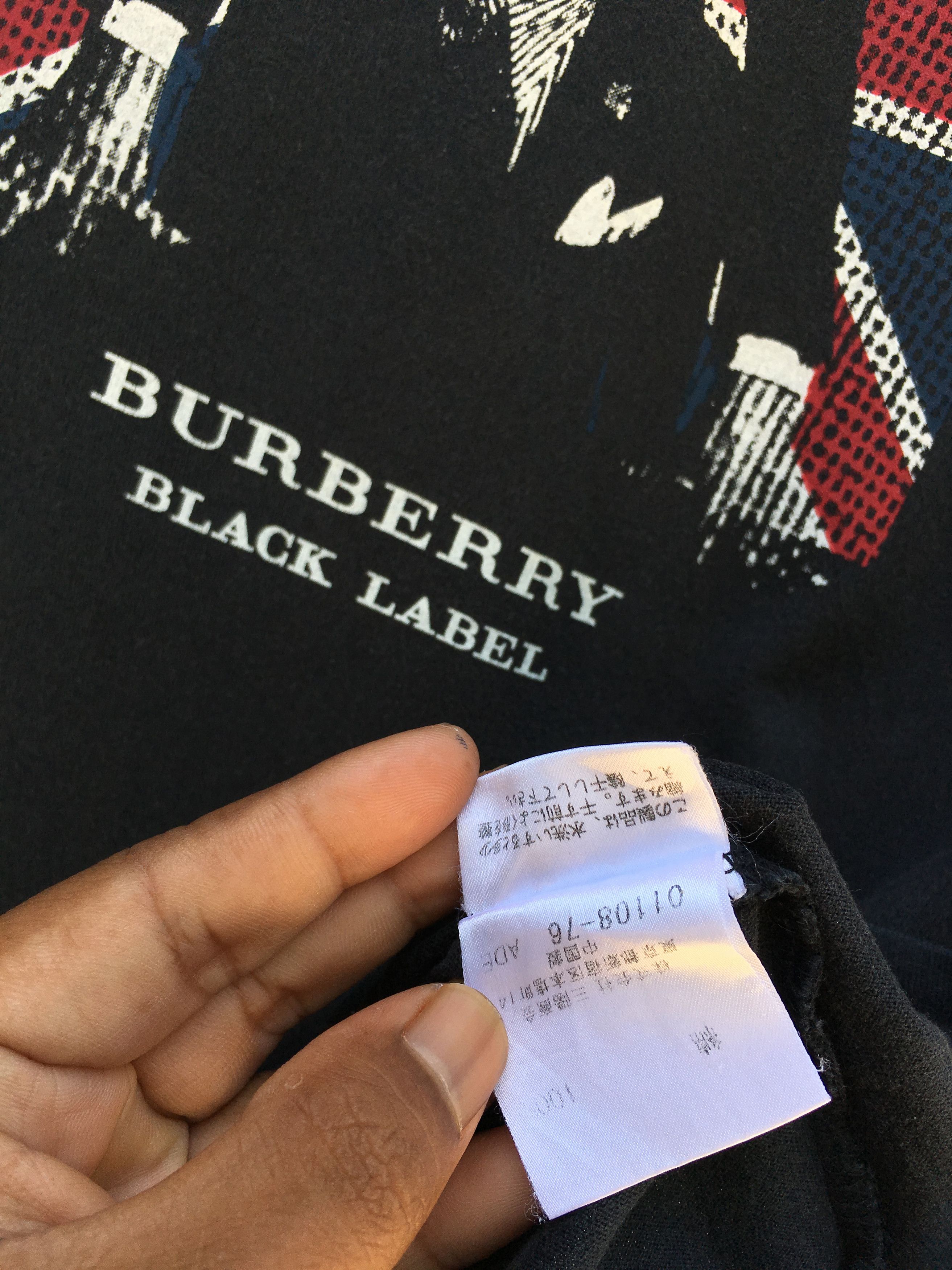 Burberry Vintage BURBERRY BLACK LABEL nice design t-shirt Size US M / EU 48-50 / 2 - 15 Thumbnail