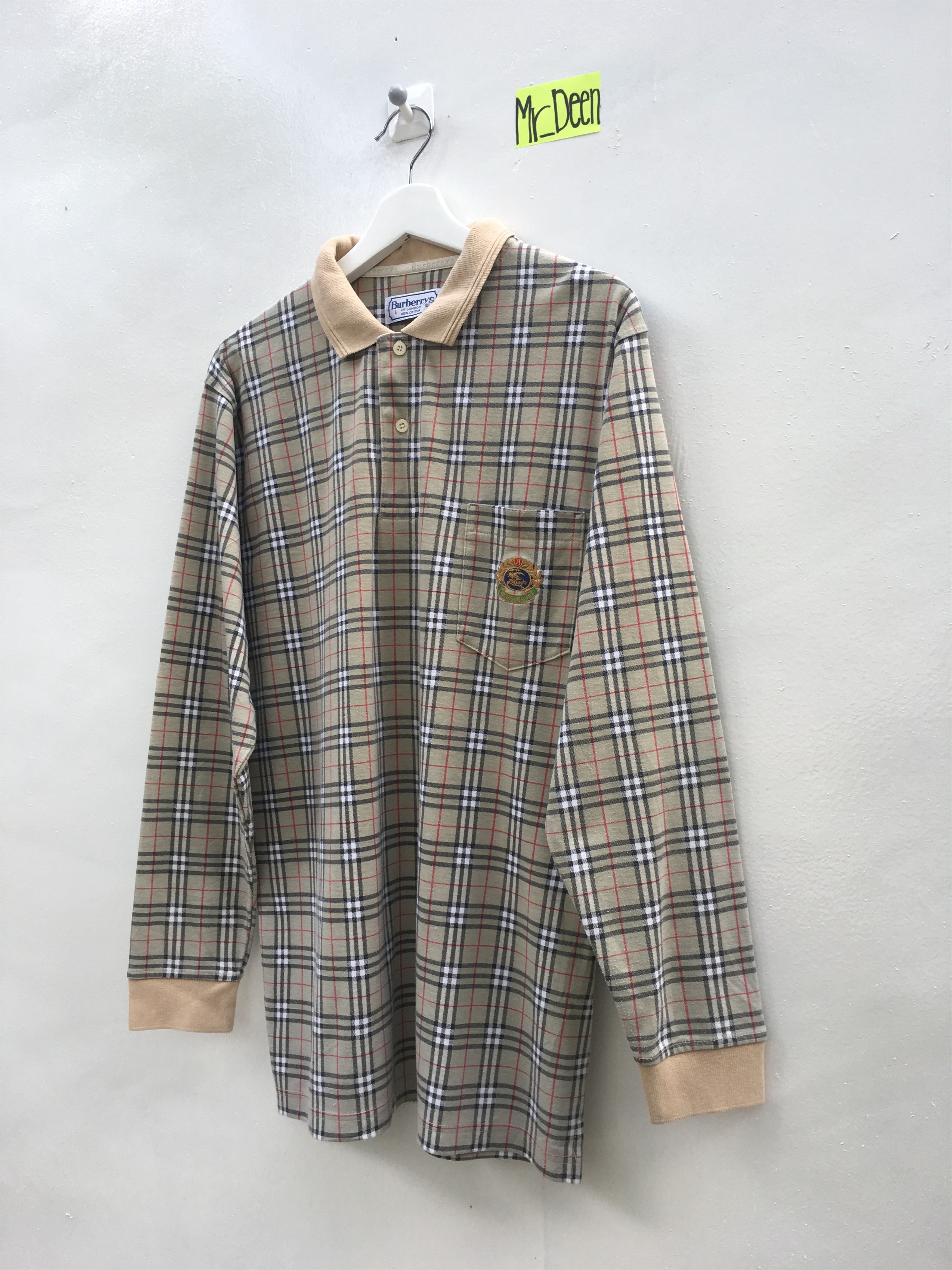 Burberry Burberry Checkered nova check Vintage 90s Polo Shirt Size US L / EU 52-54 / 3 - 2 Thumbnail
