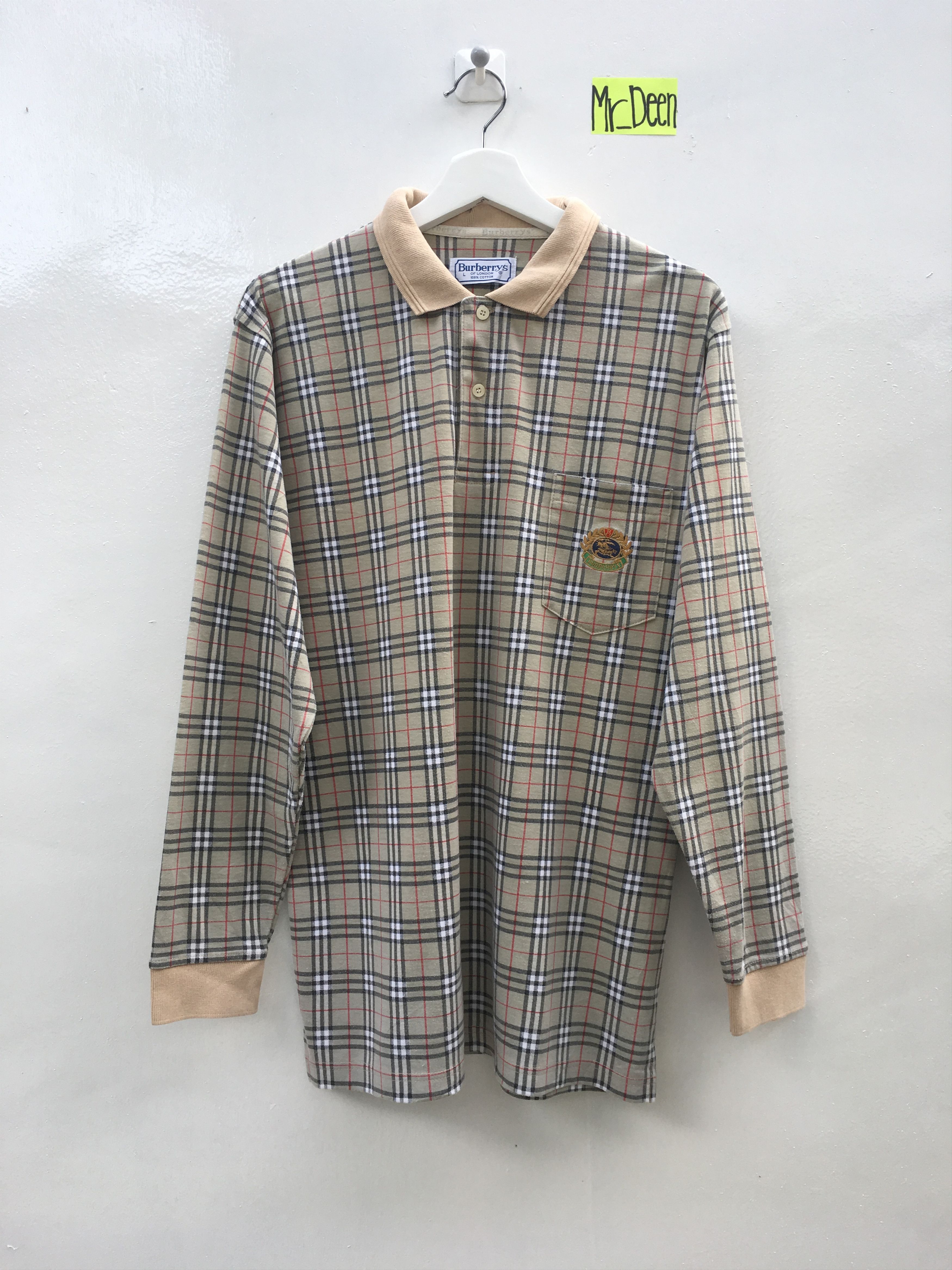 Burberry Burberry Checkered nova check Vintage 90s Polo Shirt Size US L / EU 52-54 / 3 - 1 Thumbnail