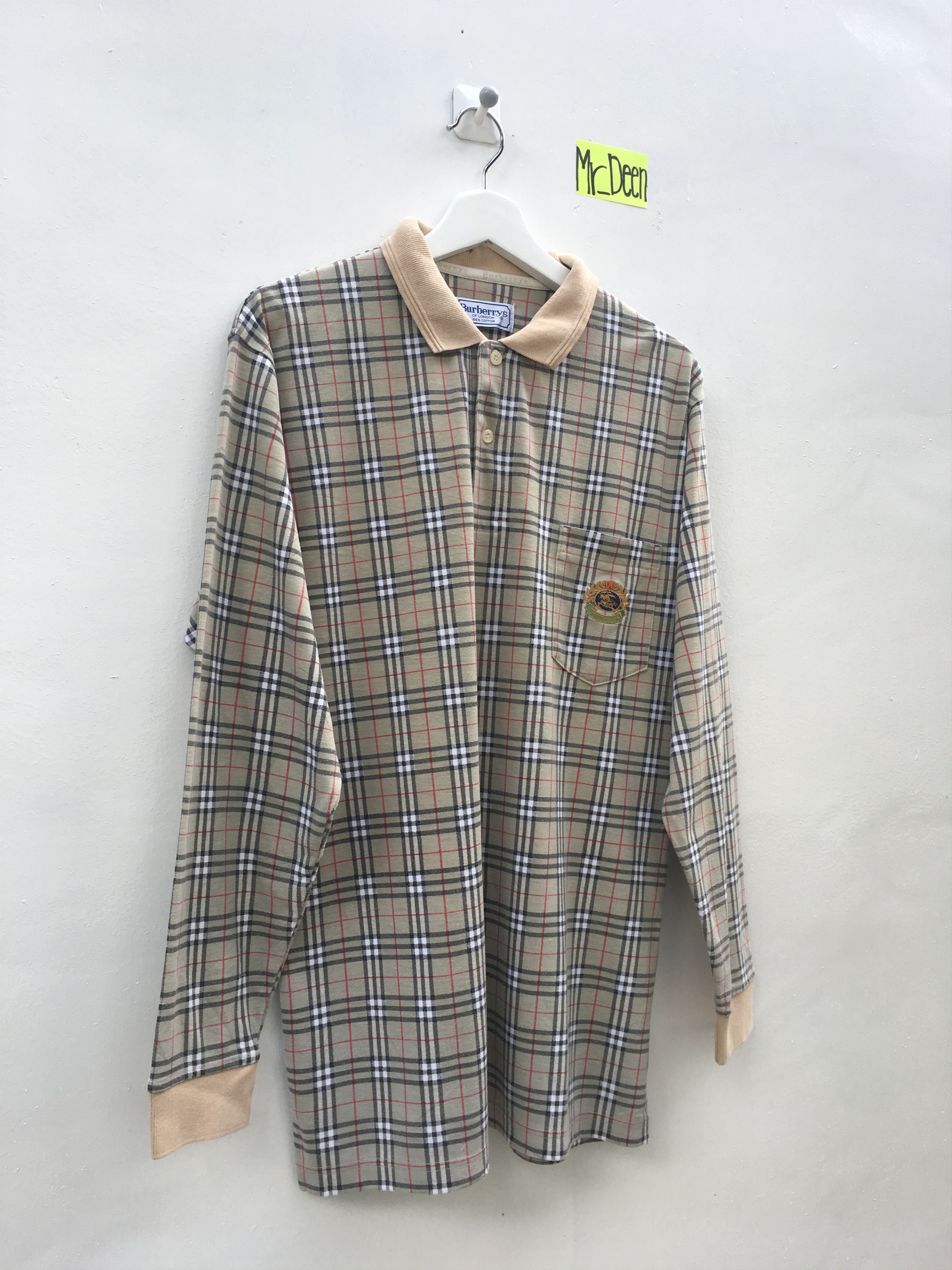 Burberry Burberry Checkered nova check Vintage 90s Polo Shirt Size US L / EU 52-54 / 3 - 3 Thumbnail