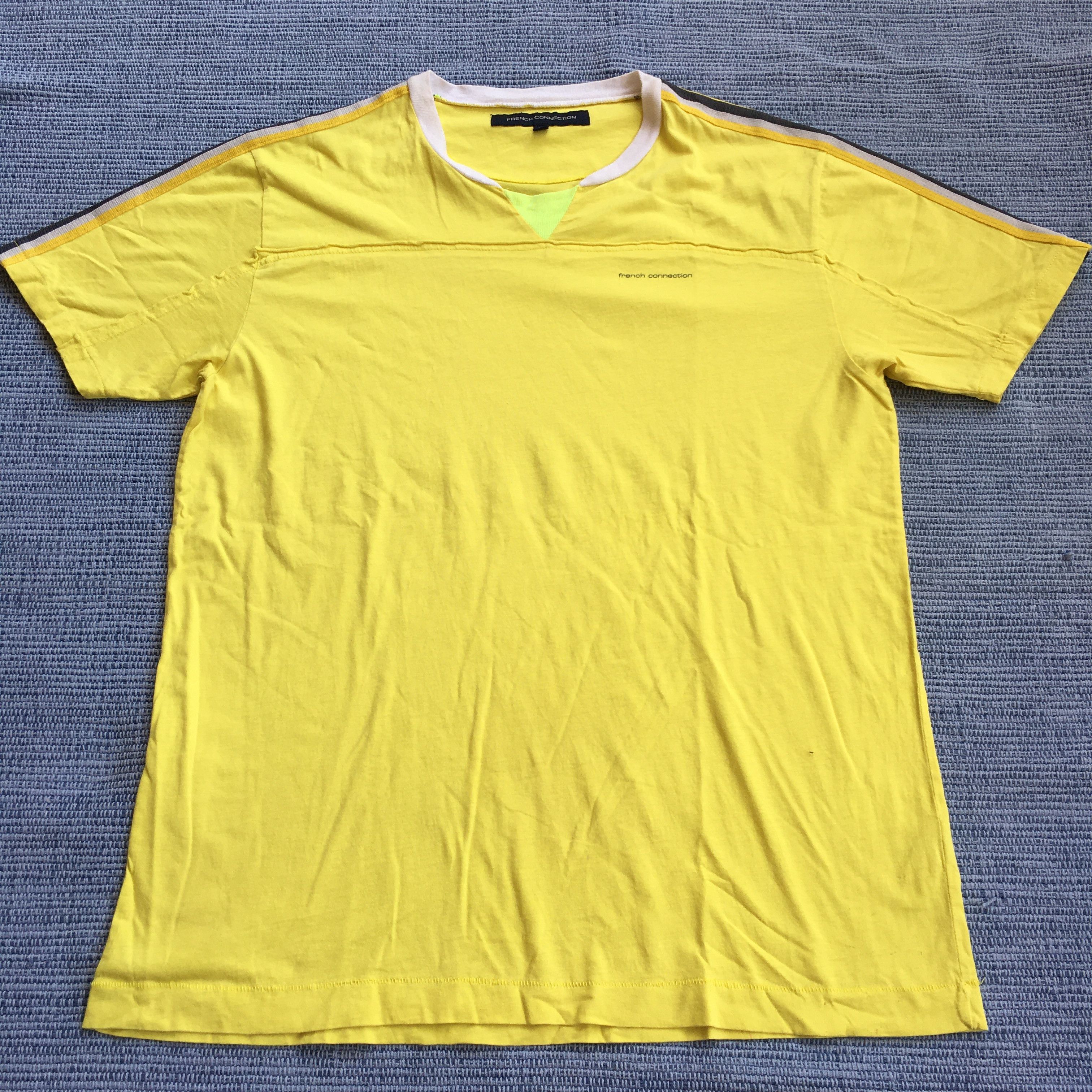 image of Fcuk x Vintage French Connection Tee in Yellow, Men's (Size Medium)