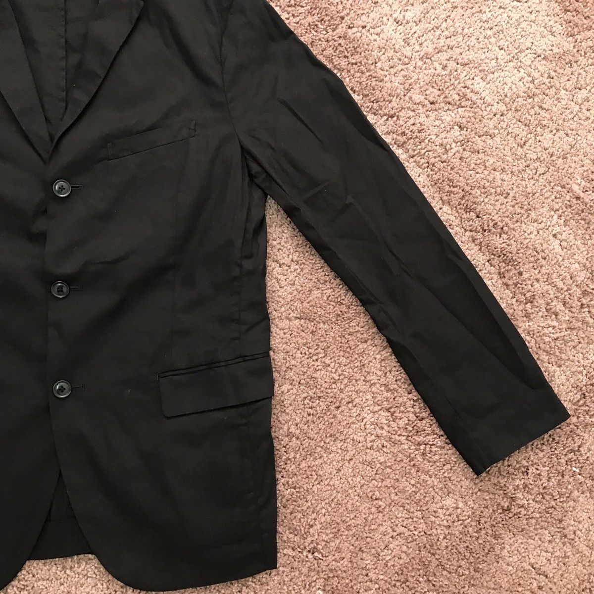 Japanese Brand Black cotton blazer Size US S / EU 44-46 / 1 - 3 Thumbnail