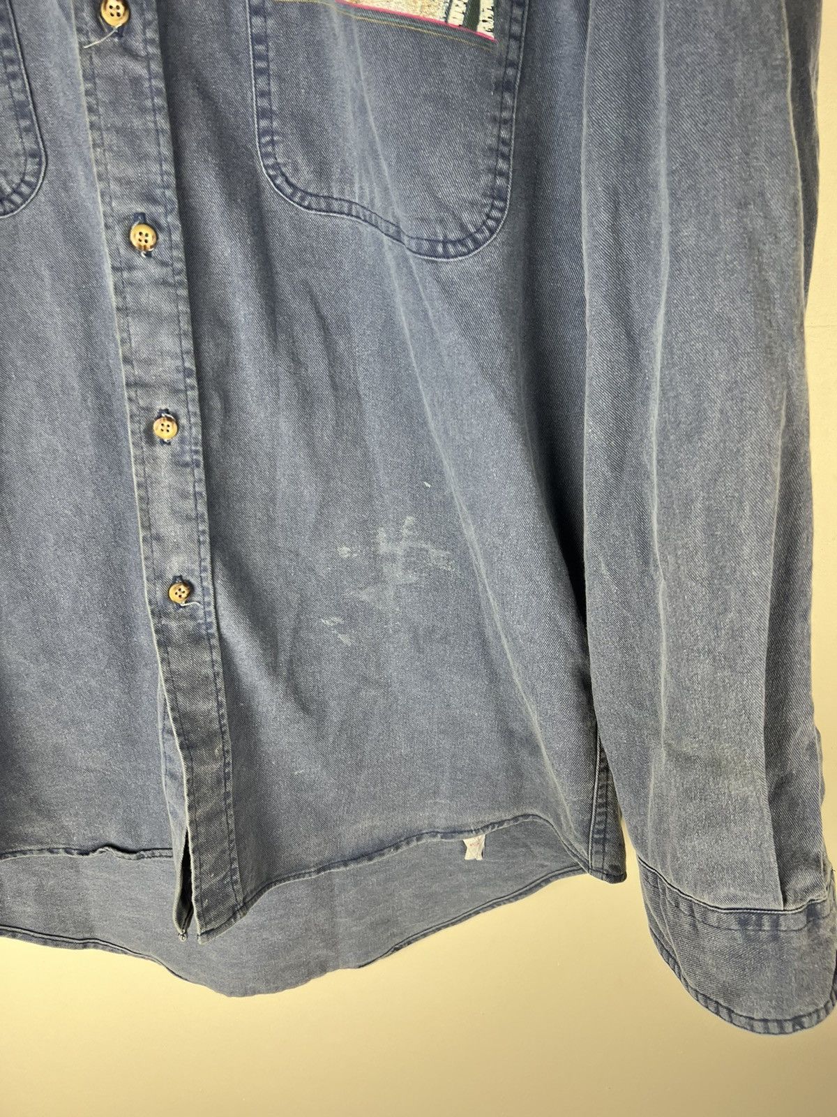 Vintage Vintage Western Wolves Denim Button Up Shirt Size US M / EU 48-50 / 2 - 3 Thumbnail