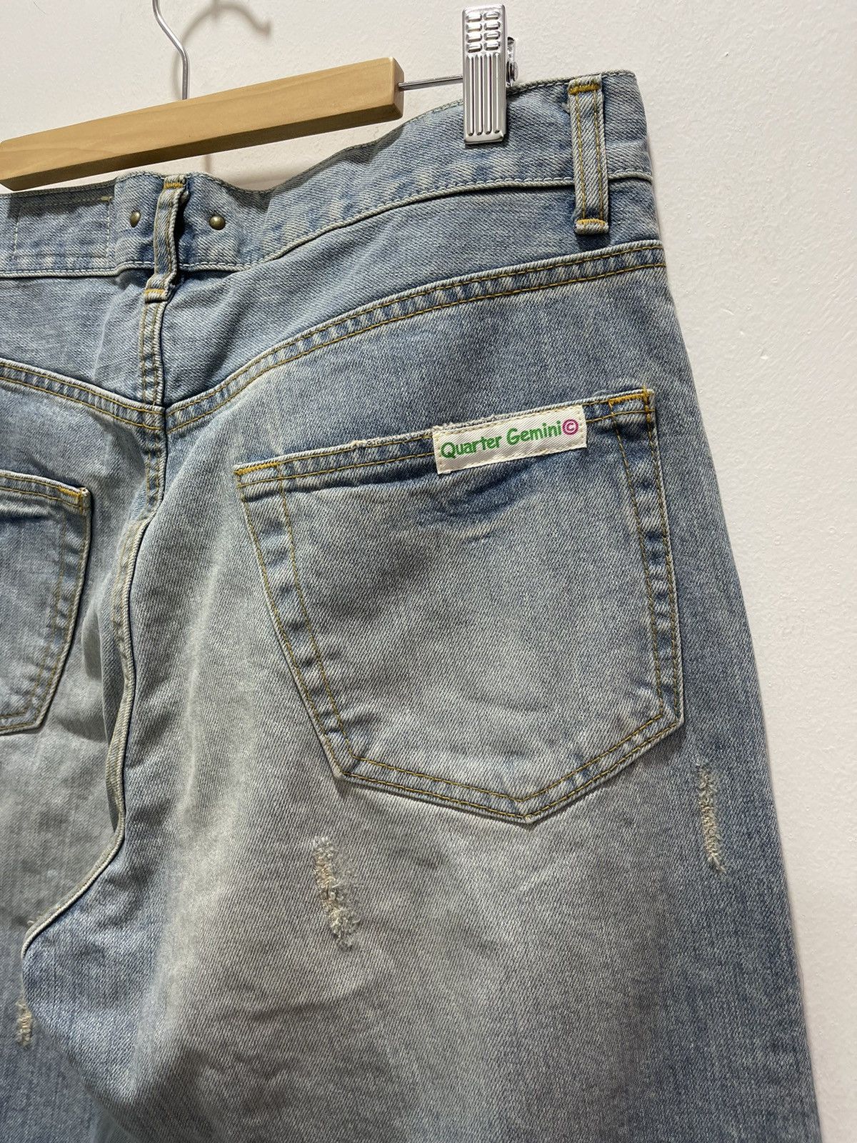 Japanese Brand × Vintage JAPANESE BRAND QUARTER GEMINI RIPPED DISTRESSED DENIM JEANS Size US 32 / EU 48 - 10 Thumbnail