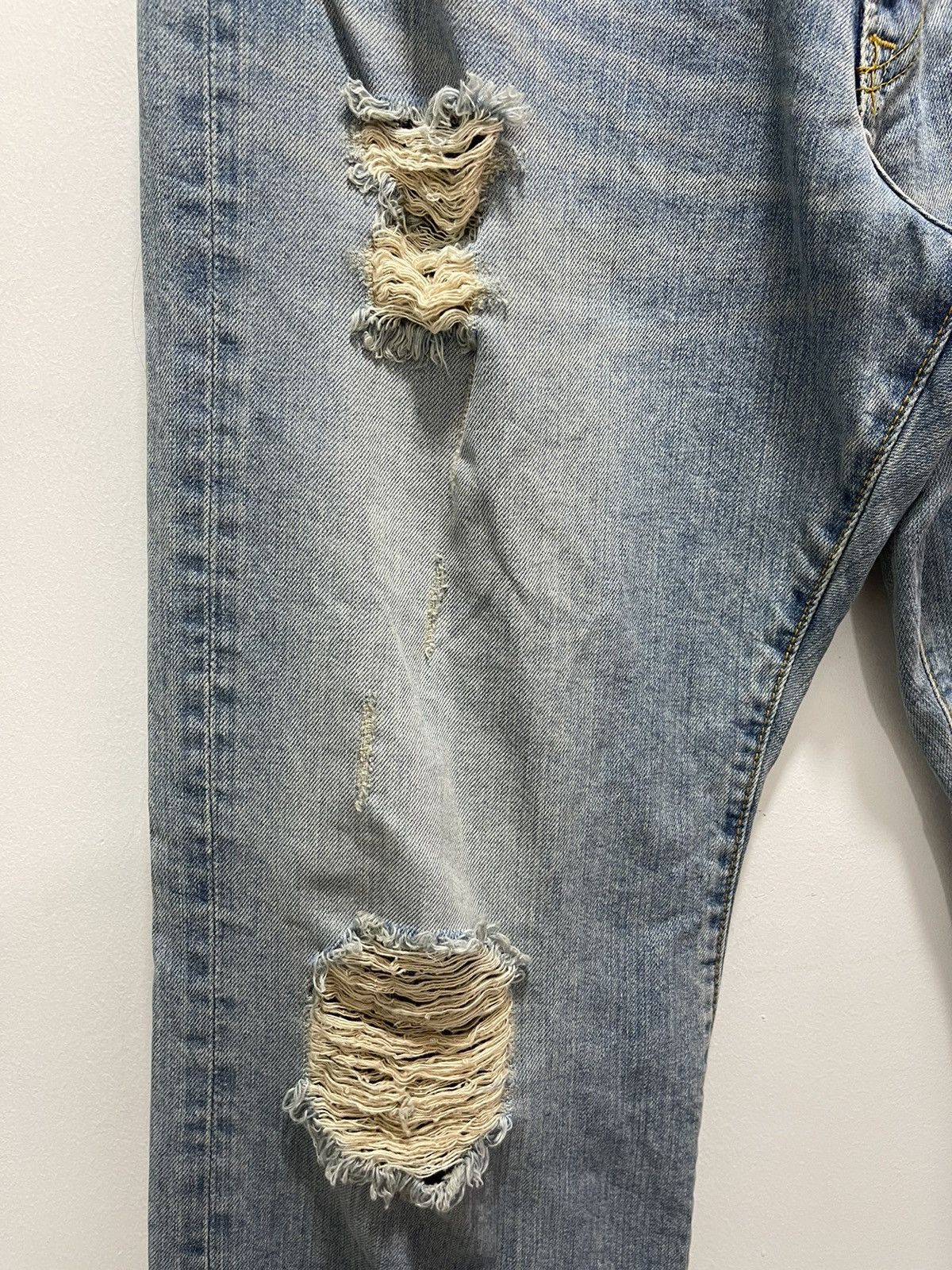 Japanese Brand × Vintage JAPANESE BRAND QUARTER GEMINI RIPPED DISTRESSED DENIM JEANS Size US 32 / EU 48 - 7 Thumbnail