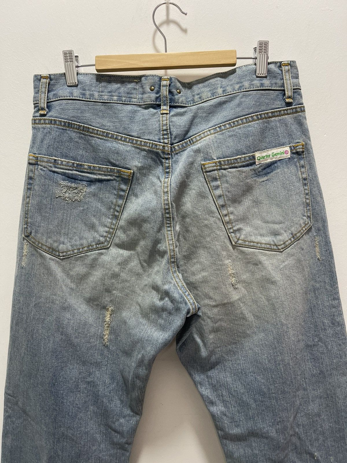 Japanese Brand × Vintage JAPANESE BRAND QUARTER GEMINI RIPPED DISTRESSED DENIM JEANS Size US 32 / EU 48 - 12 Thumbnail