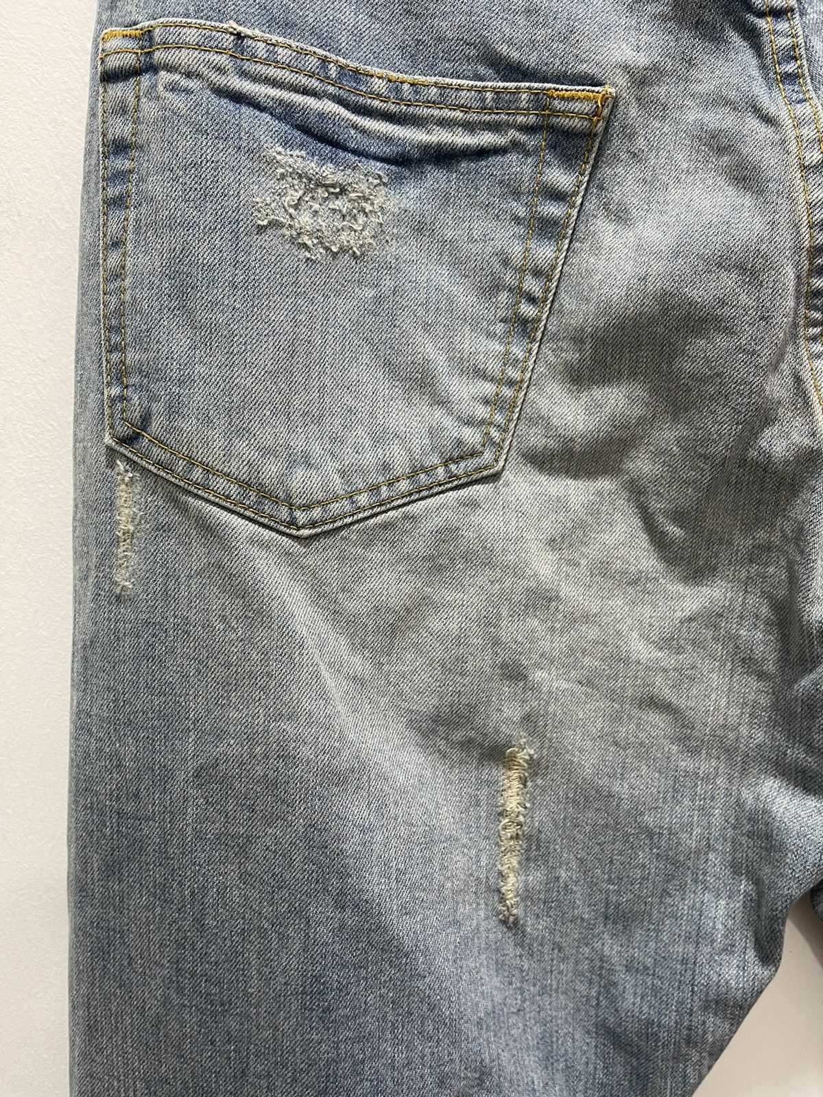 Japanese Brand × Vintage JAPANESE BRAND QUARTER GEMINI RIPPED DISTRESSED DENIM JEANS Size US 32 / EU 48 - 14 Thumbnail