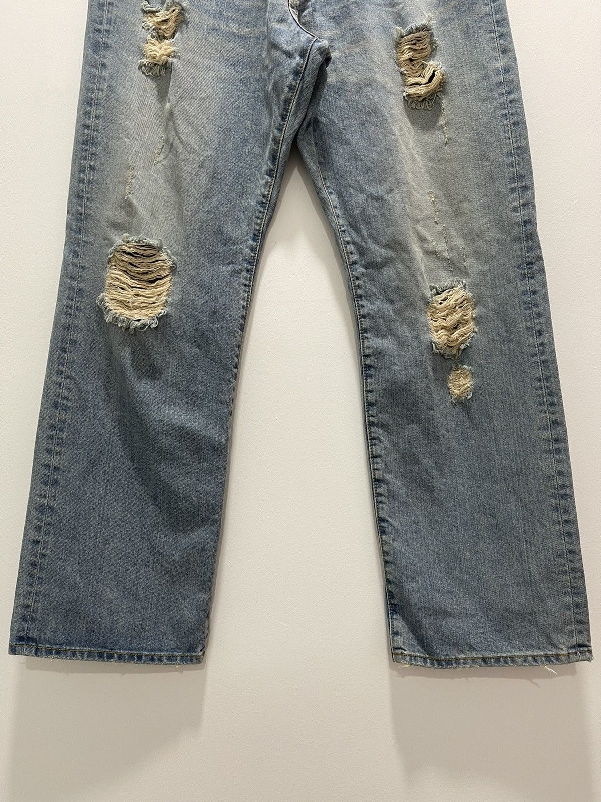 Japanese Brand × Vintage JAPANESE BRAND QUARTER GEMINI RIPPED DISTRESSED DENIM JEANS Size US 32 / EU 48 - 5 Thumbnail