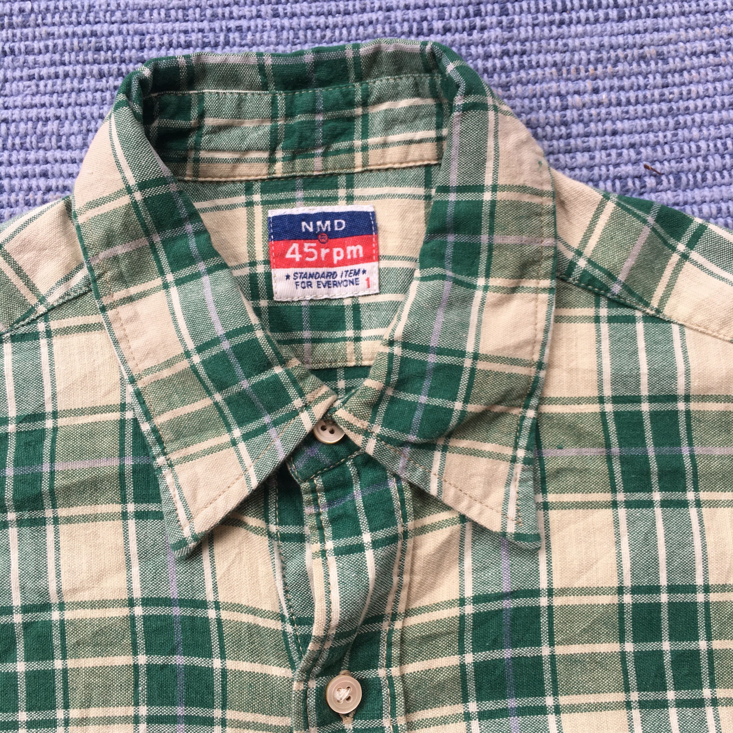 45rpm vintage NMD 45rpm cotton green checked Size US S / EU 44-46 / 1 - 2 Thumbnail