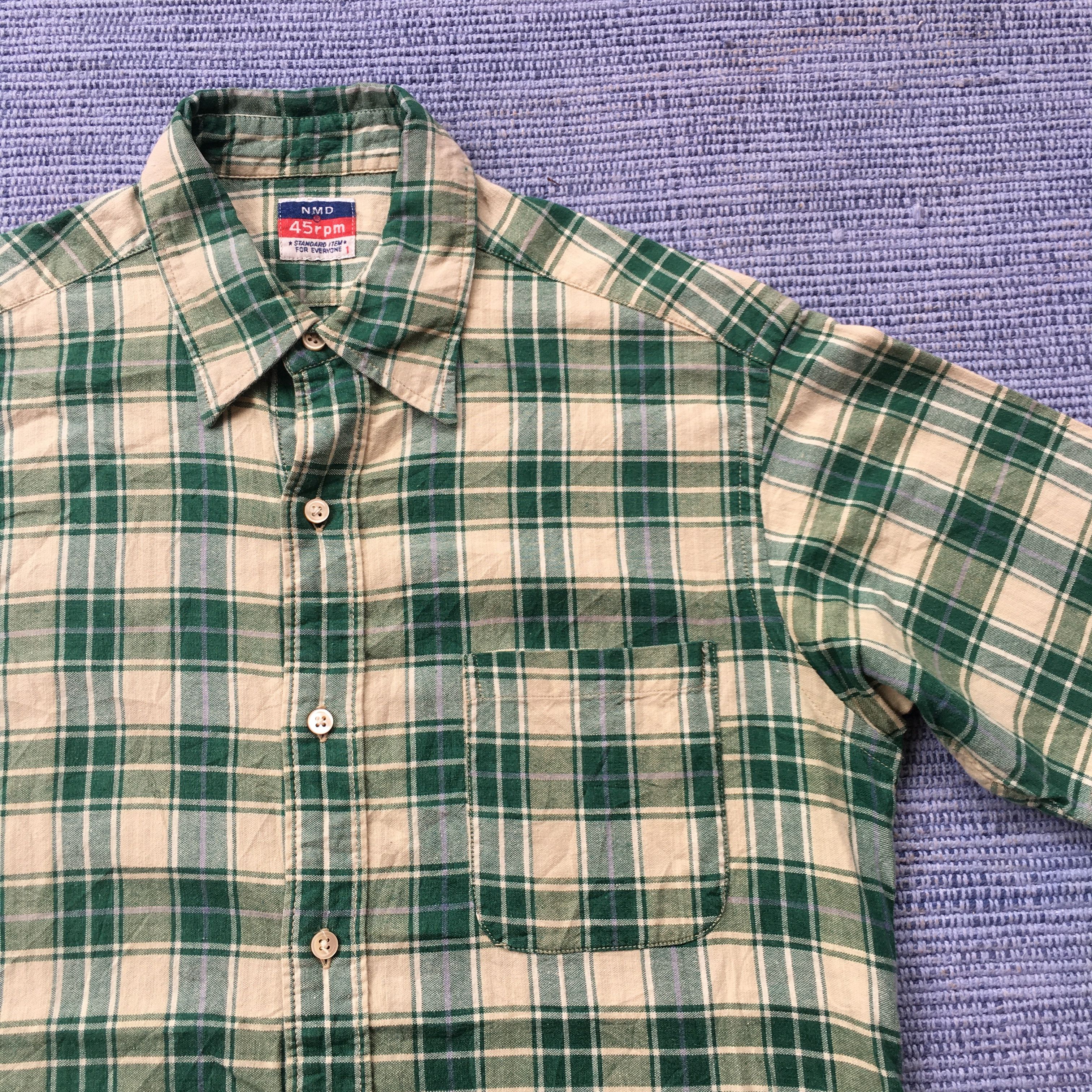 45rpm vintage NMD 45rpm cotton green checked Size US S / EU 44-46 / 1 - 3 Thumbnail
