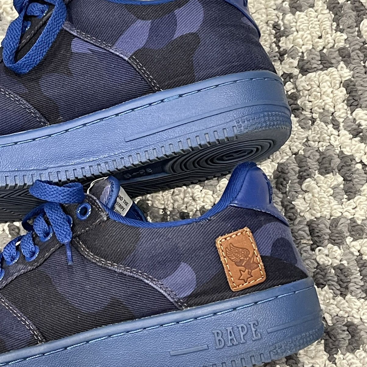 Bape OG Bape Bapesta Blue Camo Canvas Size US 9 / EU 42 - 6 Thumbnail