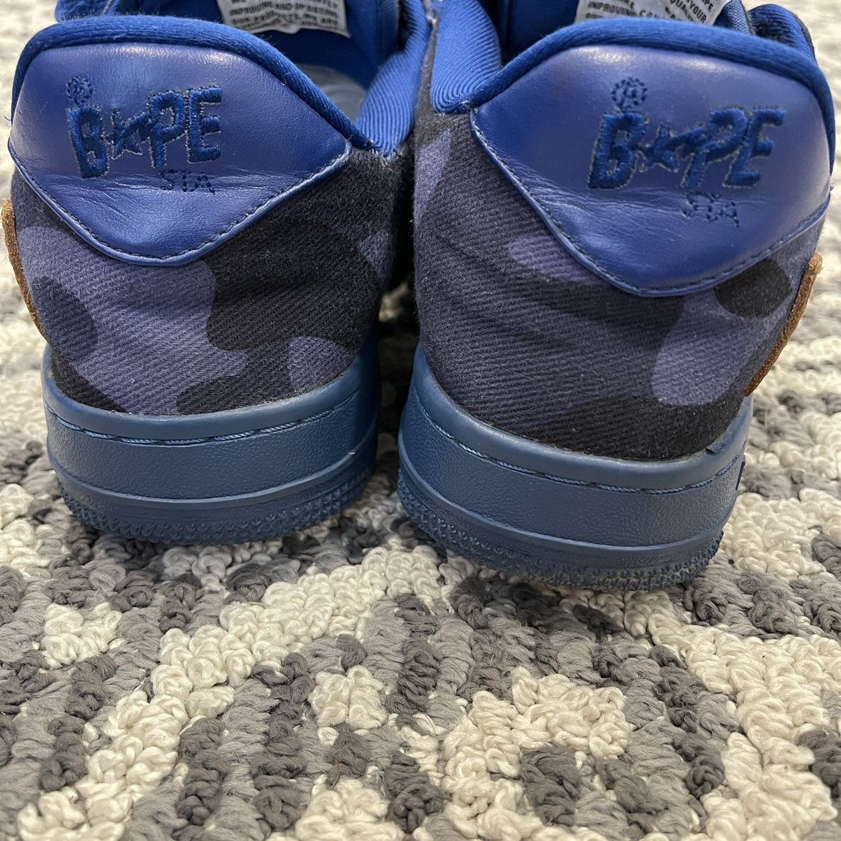 Bape OG Bape Bapesta Blue Camo Canvas Size US 9 / EU 42 - 12 Thumbnail