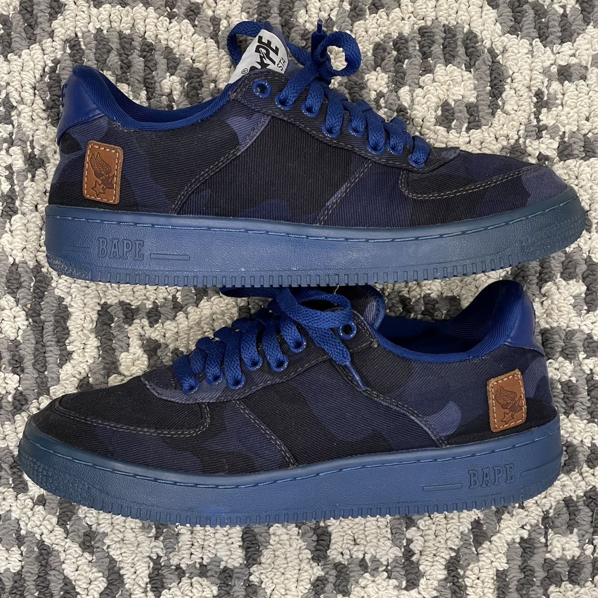 Bape OG Bape Bapesta Blue Camo Canvas Size US 9 / EU 42 - 2 Thumbnail