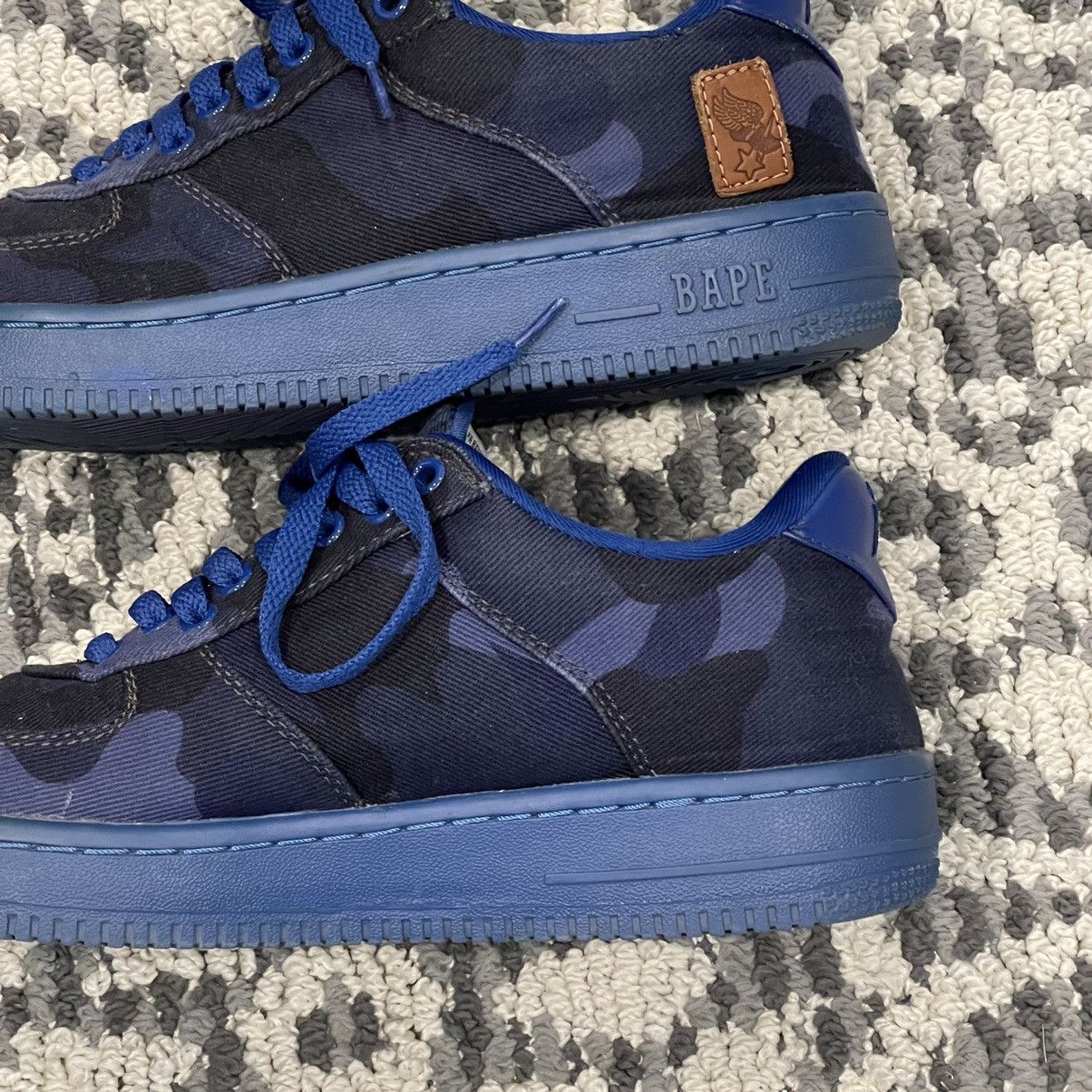 Bape OG Bape Bapesta Blue Camo Canvas Size US 9 / EU 42 - 8 Thumbnail