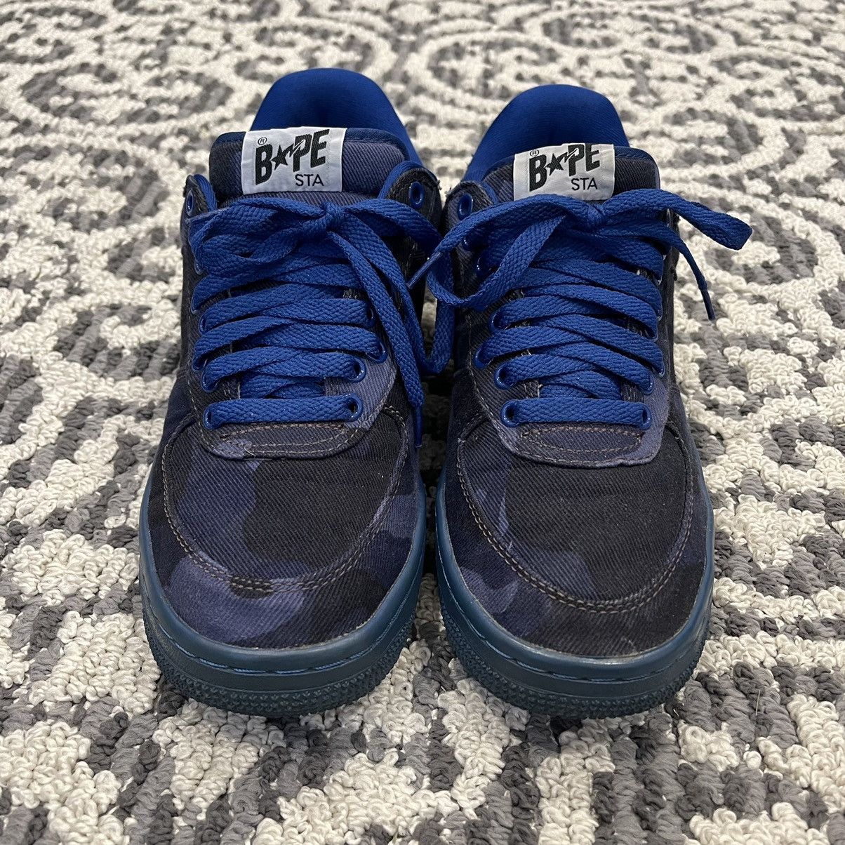 Bape OG Bape Bapesta Blue Camo Canvas Size US 9 / EU 42 - 10 Thumbnail