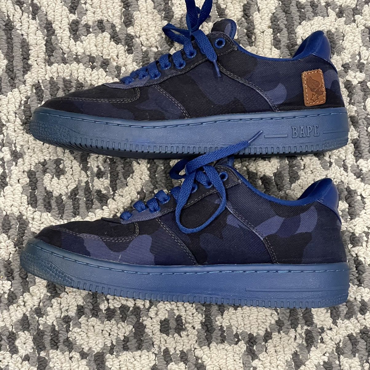 Bape OG Bape Bapesta Blue Camo Canvas Size US 9 / EU 42 - 3 Thumbnail