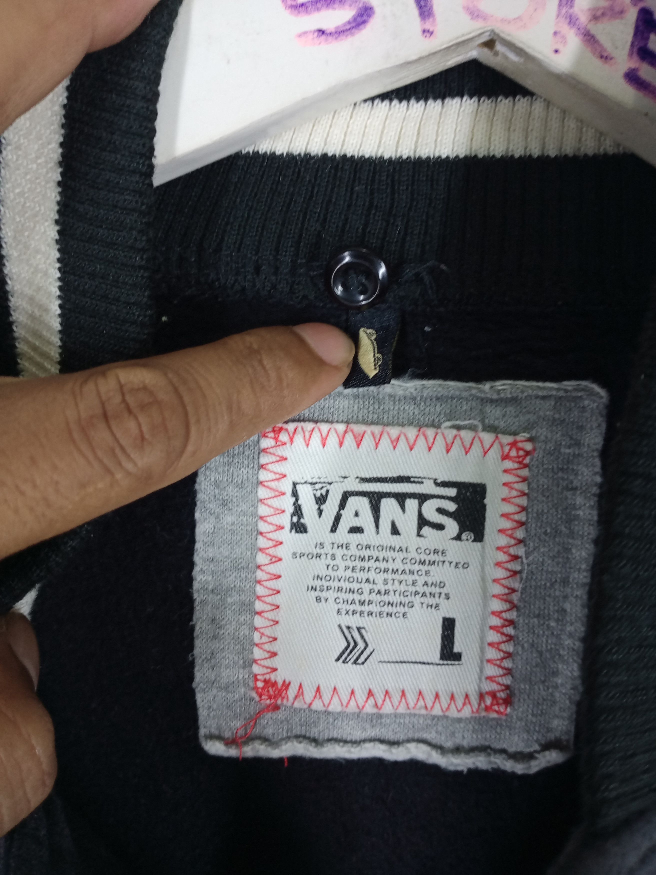Vans Vintage Vans Varsity Jacket Embroidered Logo Sweater Size US L / EU 52-54 / 3 - 5 Thumbnail