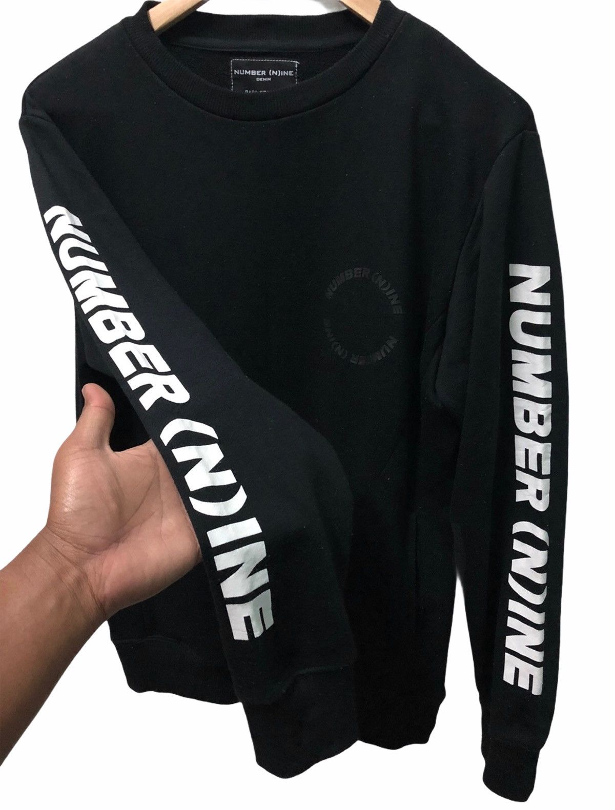 Japanese Brand Number (N)ine Denim Side Tape Sweatshirt Two Pocket Size US M / EU 48-50 / 2 - 5 Thumbnail