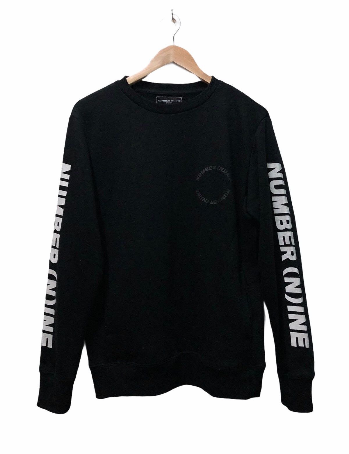 Japanese Brand Number (N)ine Denim Side Tape Sweatshirt Two Pocket Size US M / EU 48-50 / 2 - 1 Thumbnail