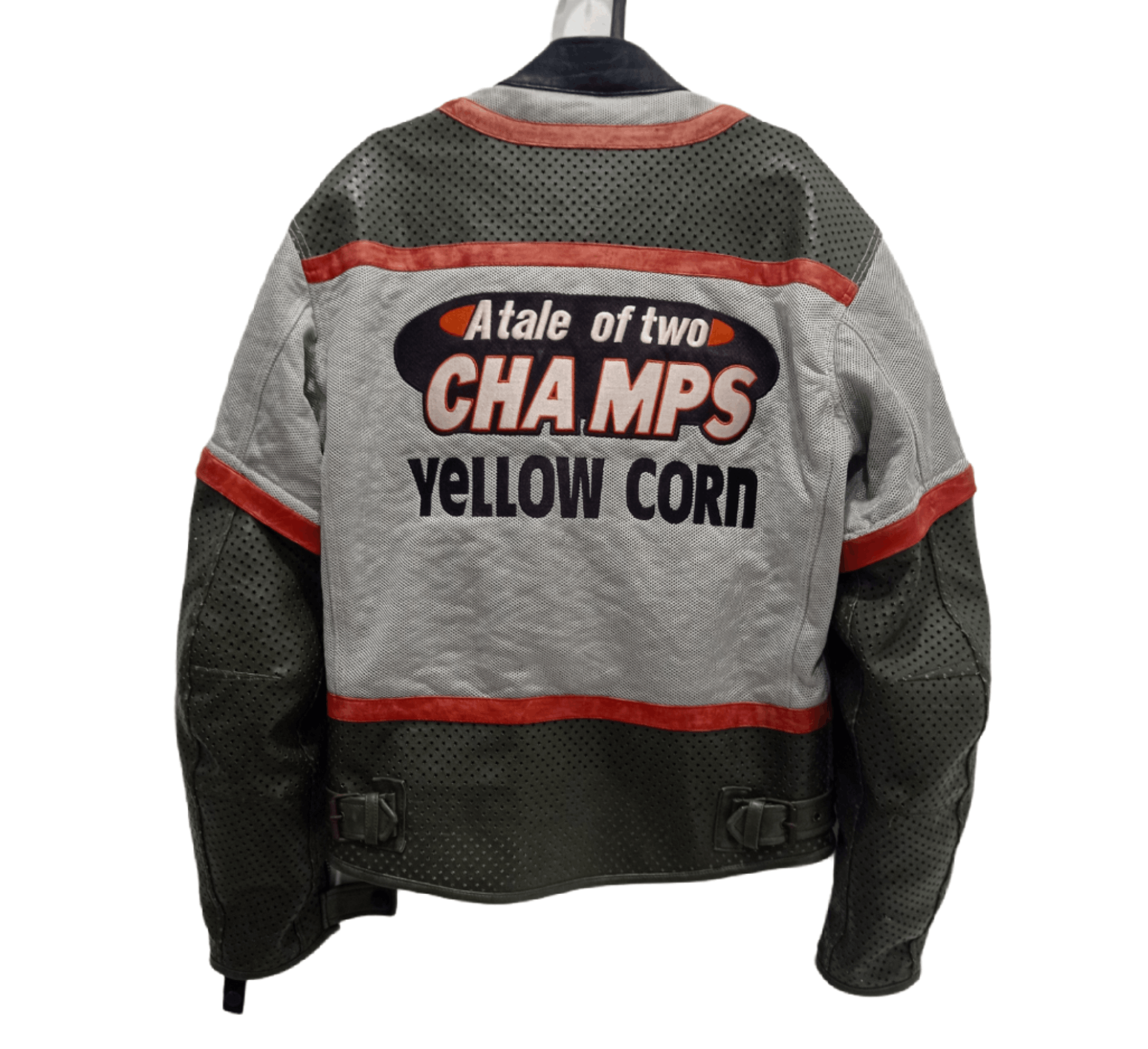 ジャケット・アウター vintage leather jacket YeLLOW CORN Yellow Corn Other 90s Racing Team Jacket Motorcycle L YLW