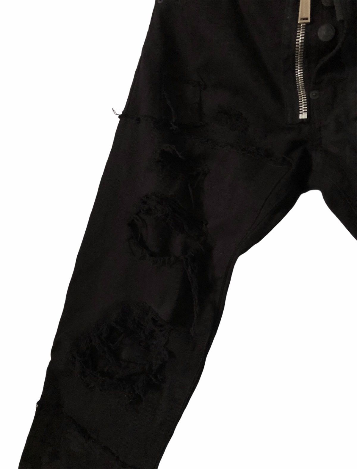 Dsquared2 Rare!!! DSQUARED2 Distressed Slim Fit Denim Black Colour Size US 34 / EU 50 - 6 Thumbnail