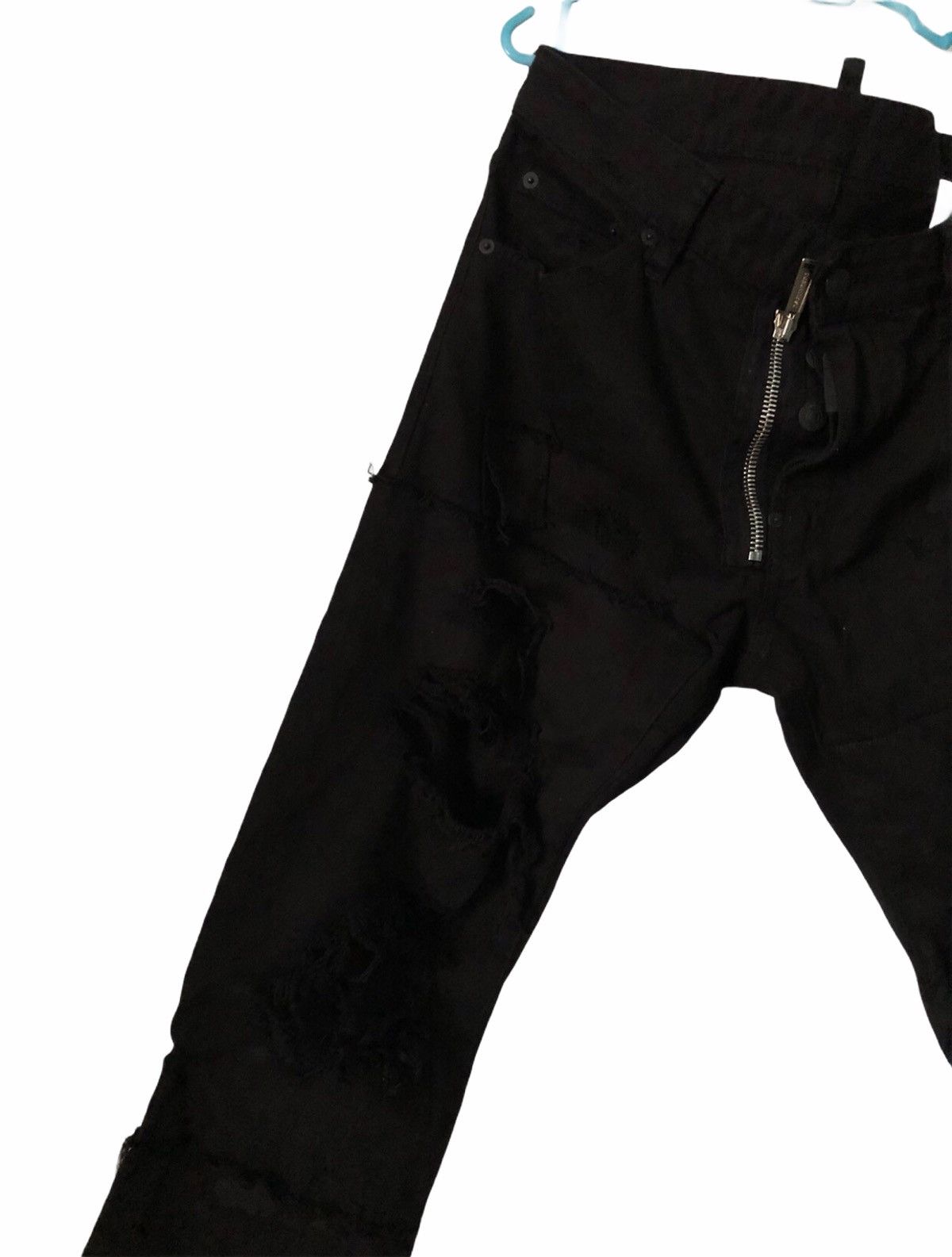 Dsquared2 Rare!!! DSQUARED2 Distressed Slim Fit Denim Black Colour Size US 34 / EU 50 - 3 Thumbnail
