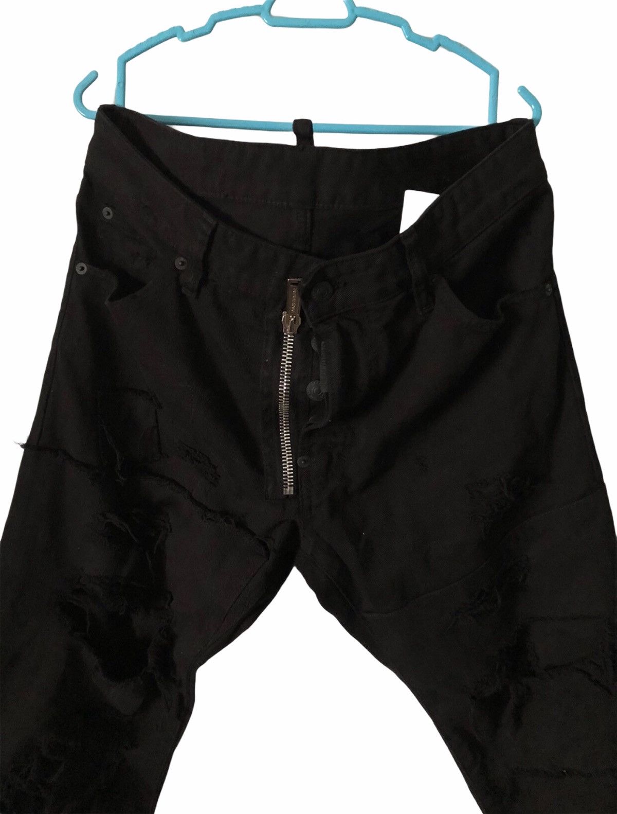 Dsquared2 Rare!!! DSQUARED2 Distressed Slim Fit Denim Black Colour Size US 34 / EU 50 - 4 Thumbnail