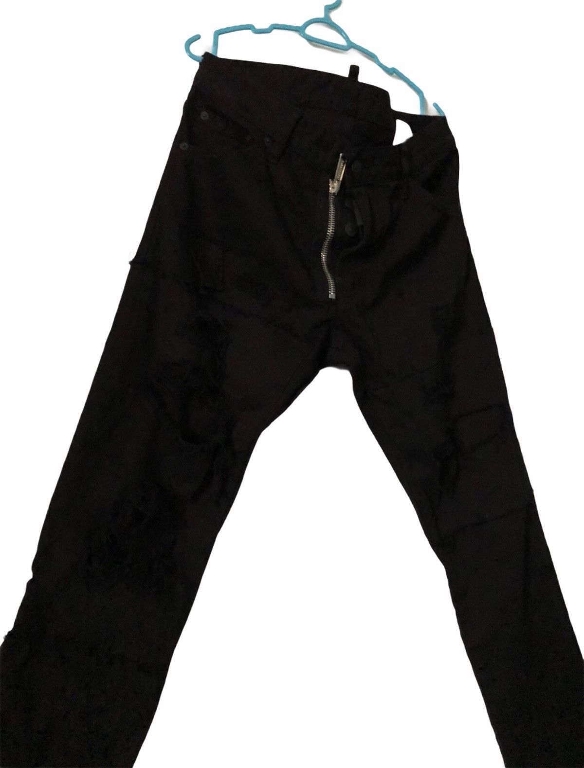 Dsquared2 Rare!!! DSQUARED2 Distressed Slim Fit Denim Black Colour Size US 34 / EU 50 - 2 Thumbnail