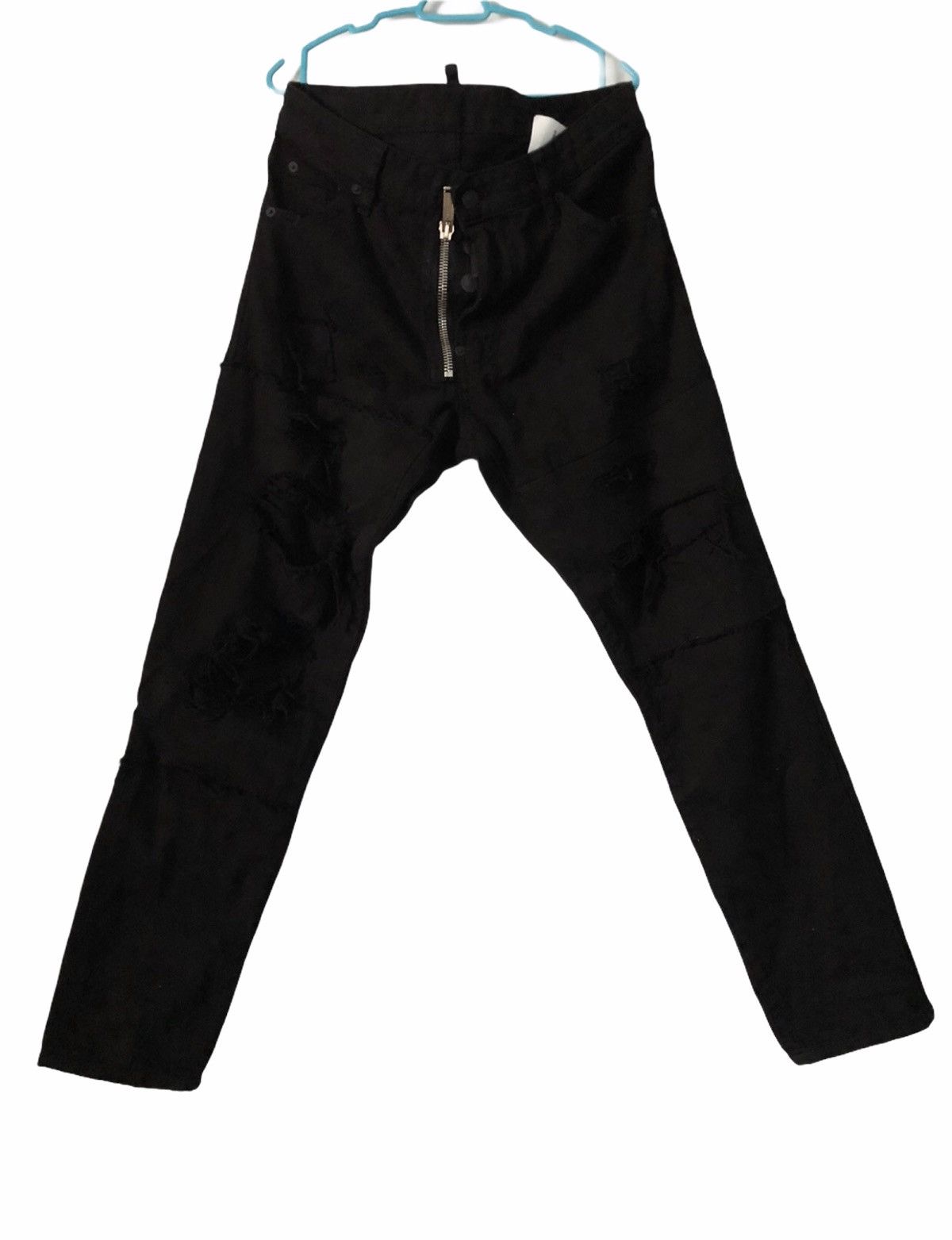 Dsquared2 Rare!!! DSQUARED2 Distressed Slim Fit Denim Black Colour Size US 34 / EU 50 - 1 Thumbnail